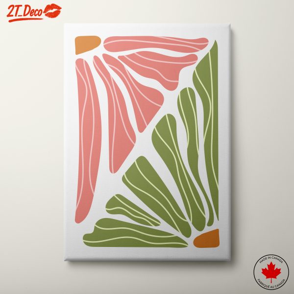 Bold Abstract Shapes in Pink and Green