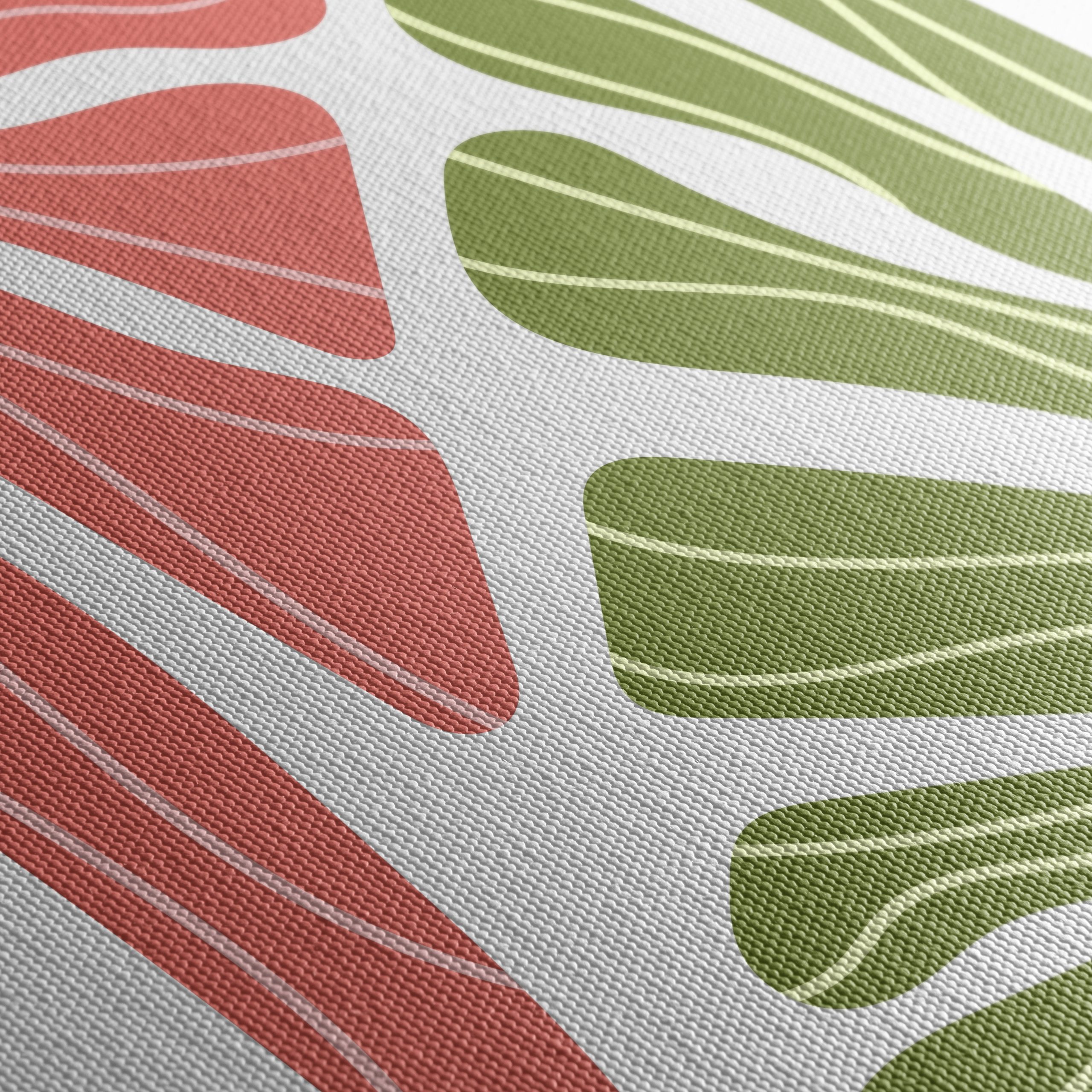 Bold Abstract Shapes in Pink and Green - Image 5