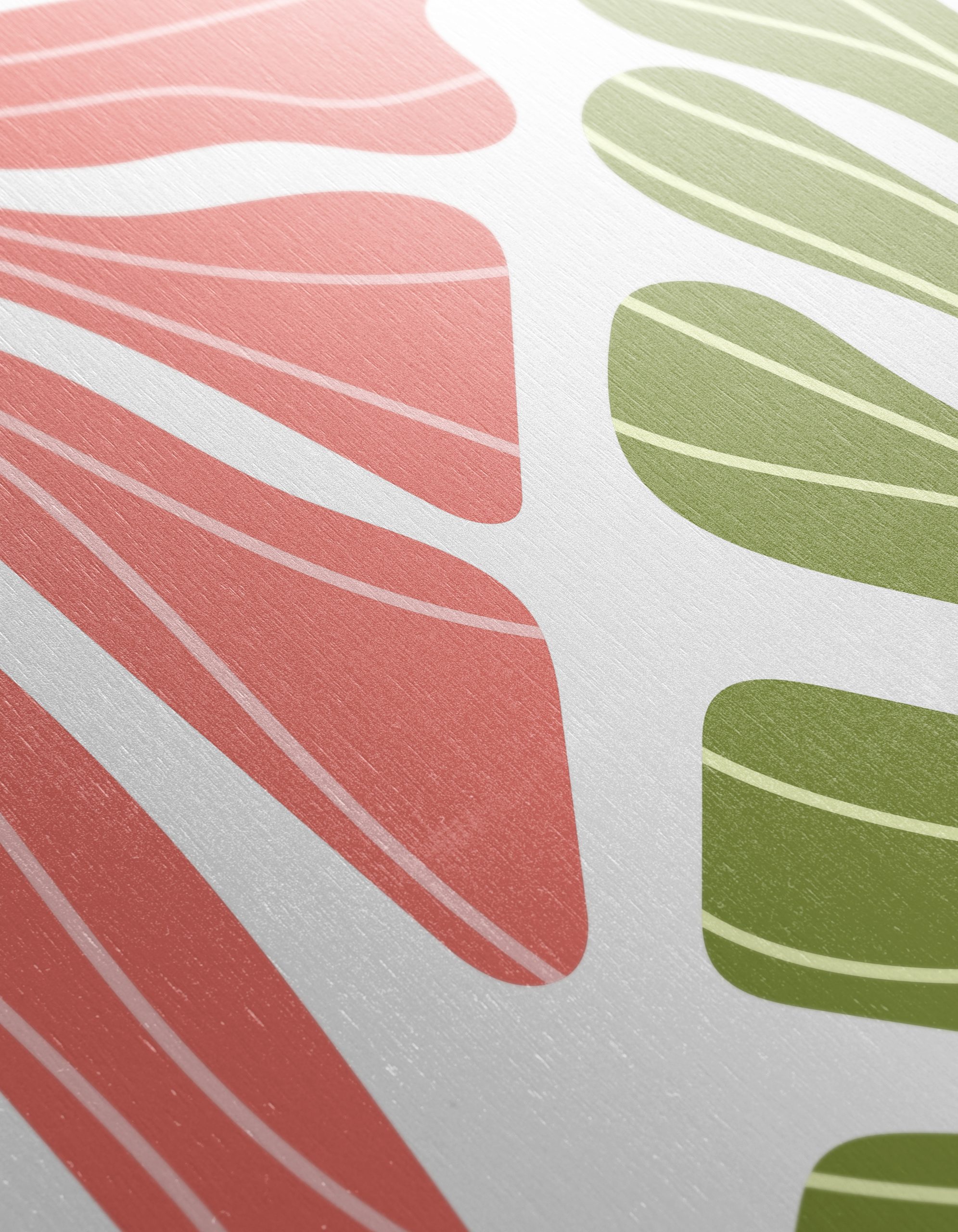 Bold Abstract Shapes in Pink and Green - Image 12