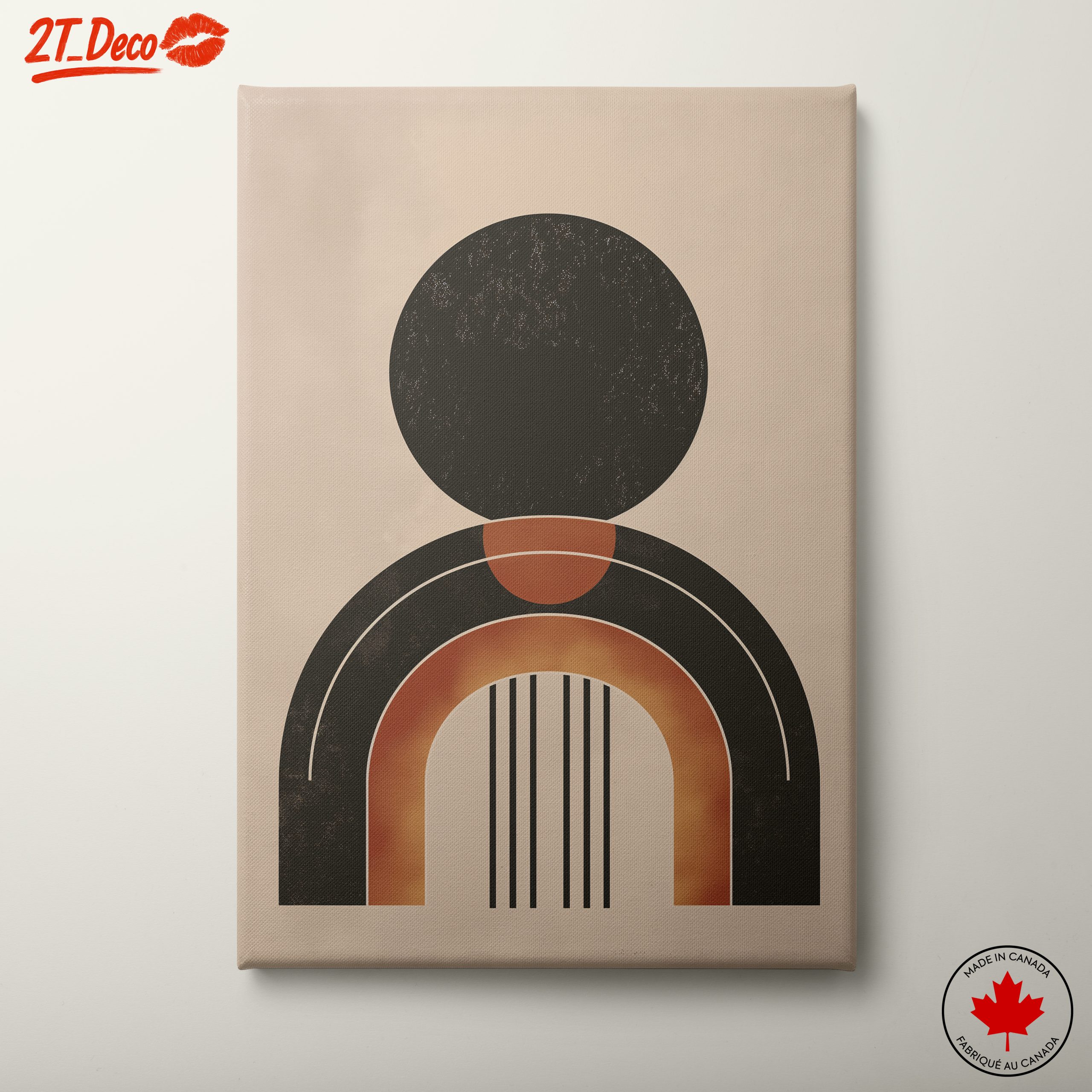 Geometric Abstract Art with Earthy Tones 2