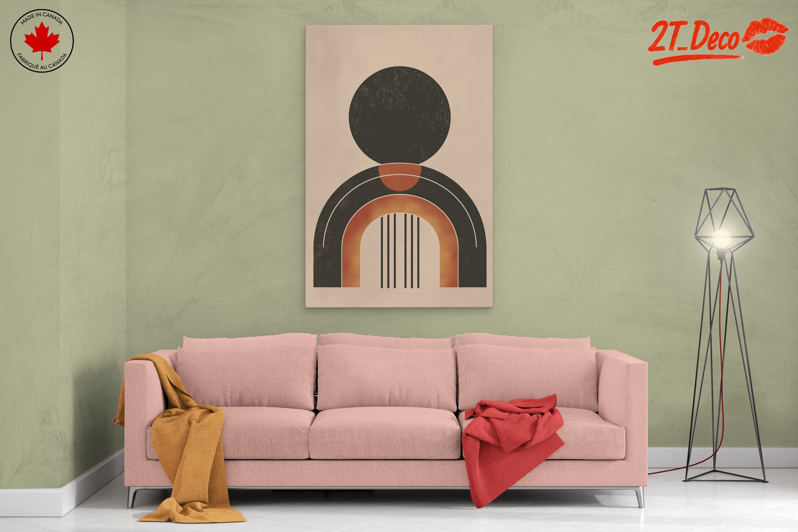Geometric Abstract Art with Earthy Tones 2 - Image 2