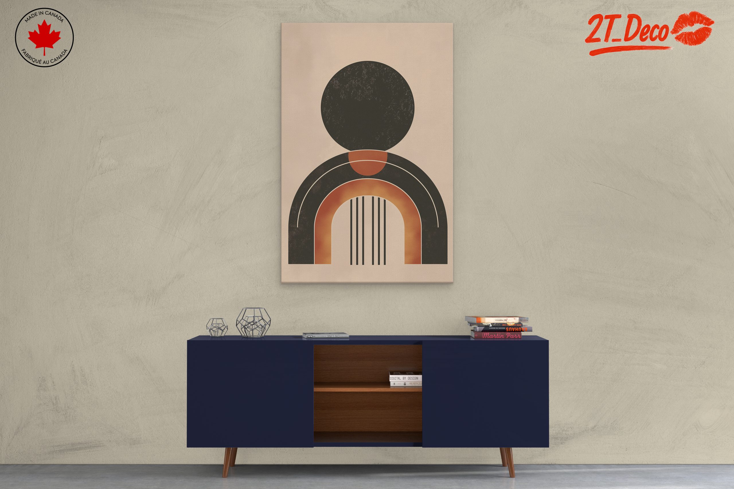 Geometric Abstract Art with Earthy Tones 2 - Image 3
