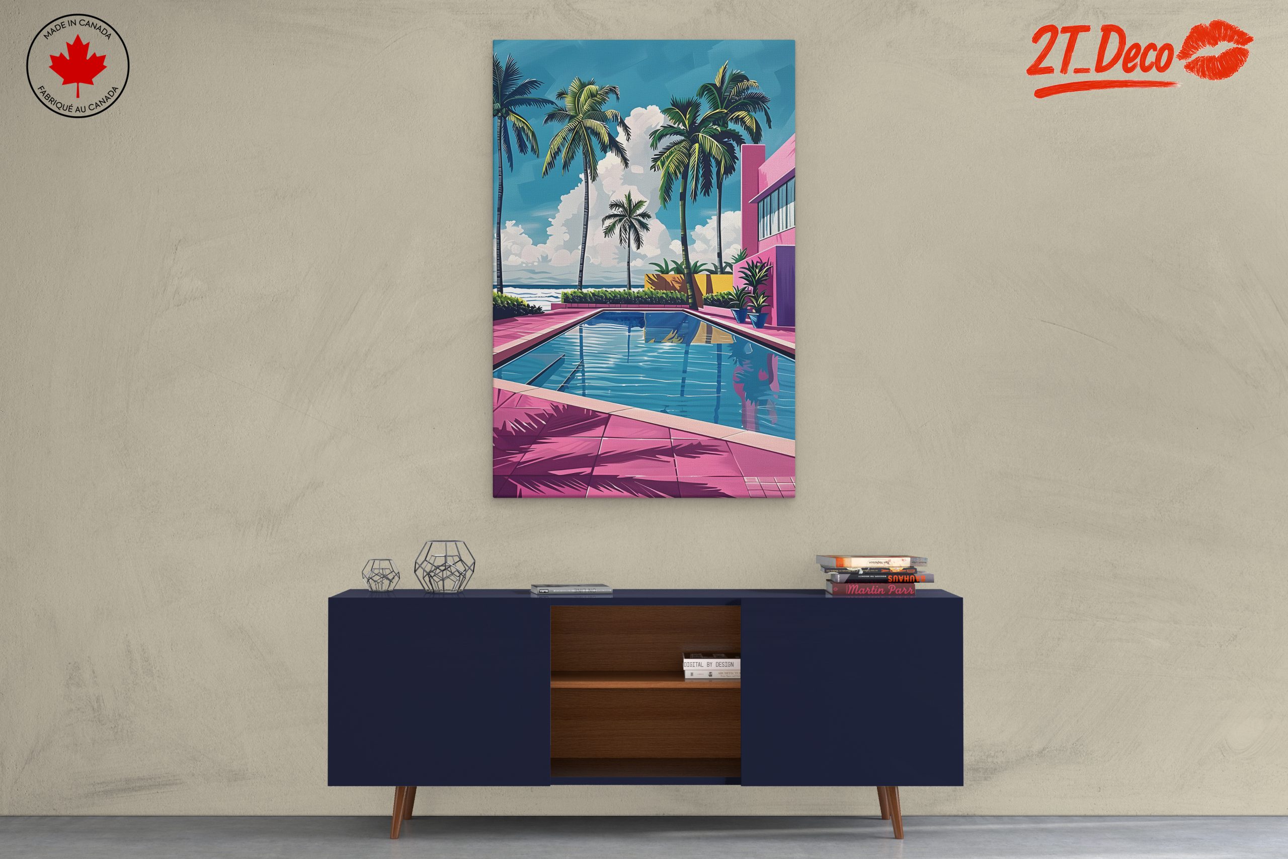 Tropical Poolside Paradise with Palm Trees - Image 3