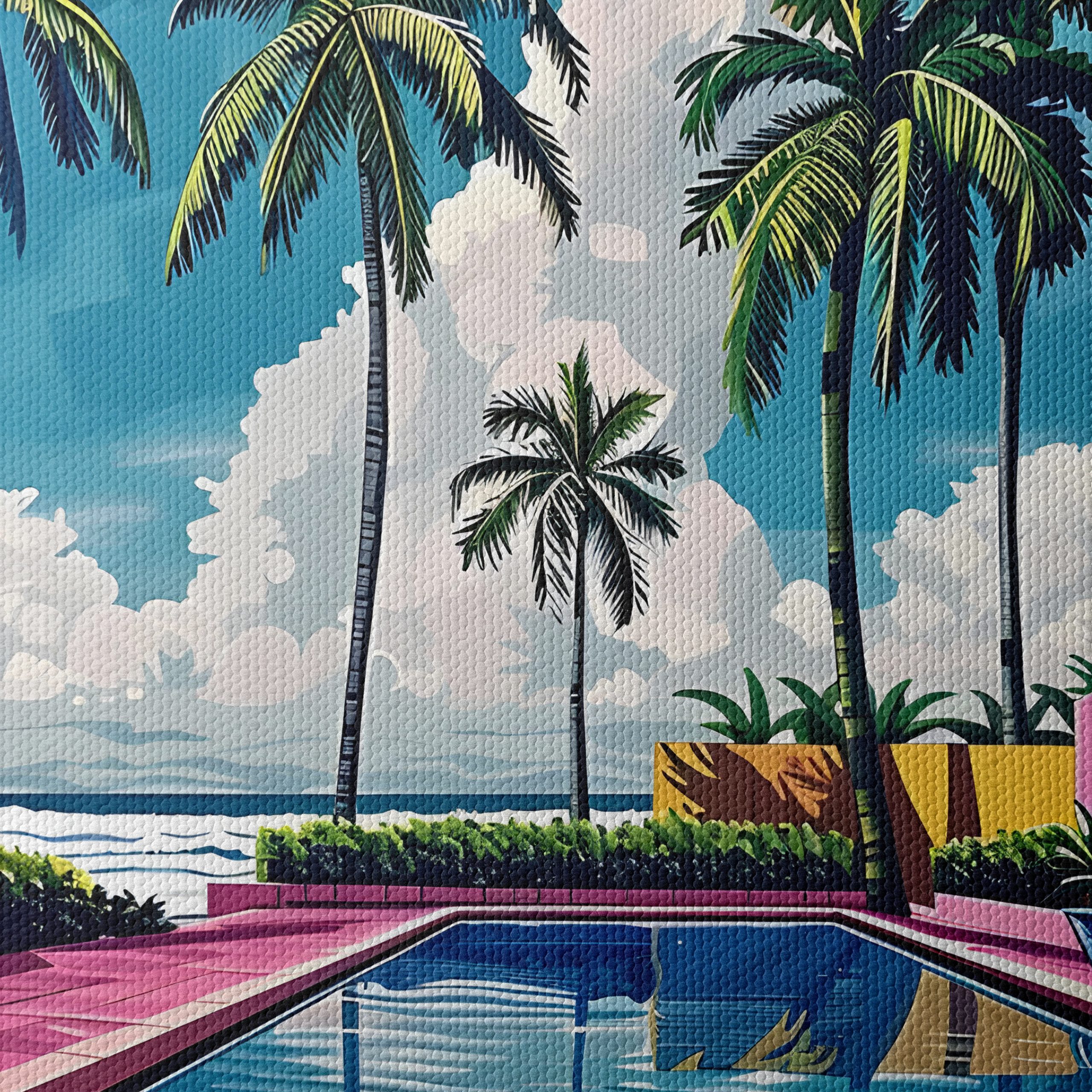 Tropical Poolside Paradise with Palm Trees - Image 4