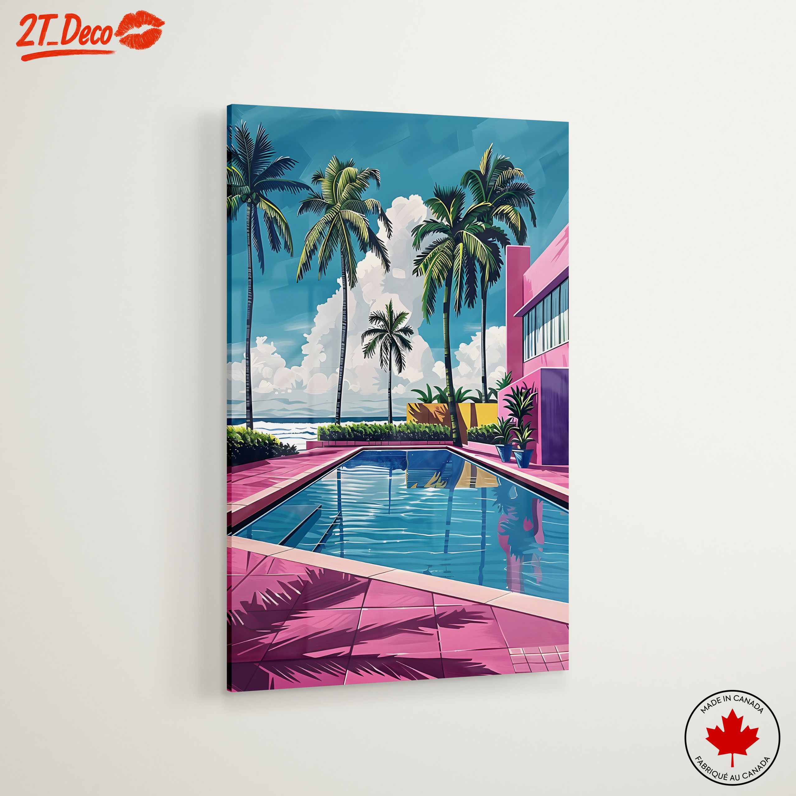 Tropical Poolside Paradise with Palm Trees - Image 6