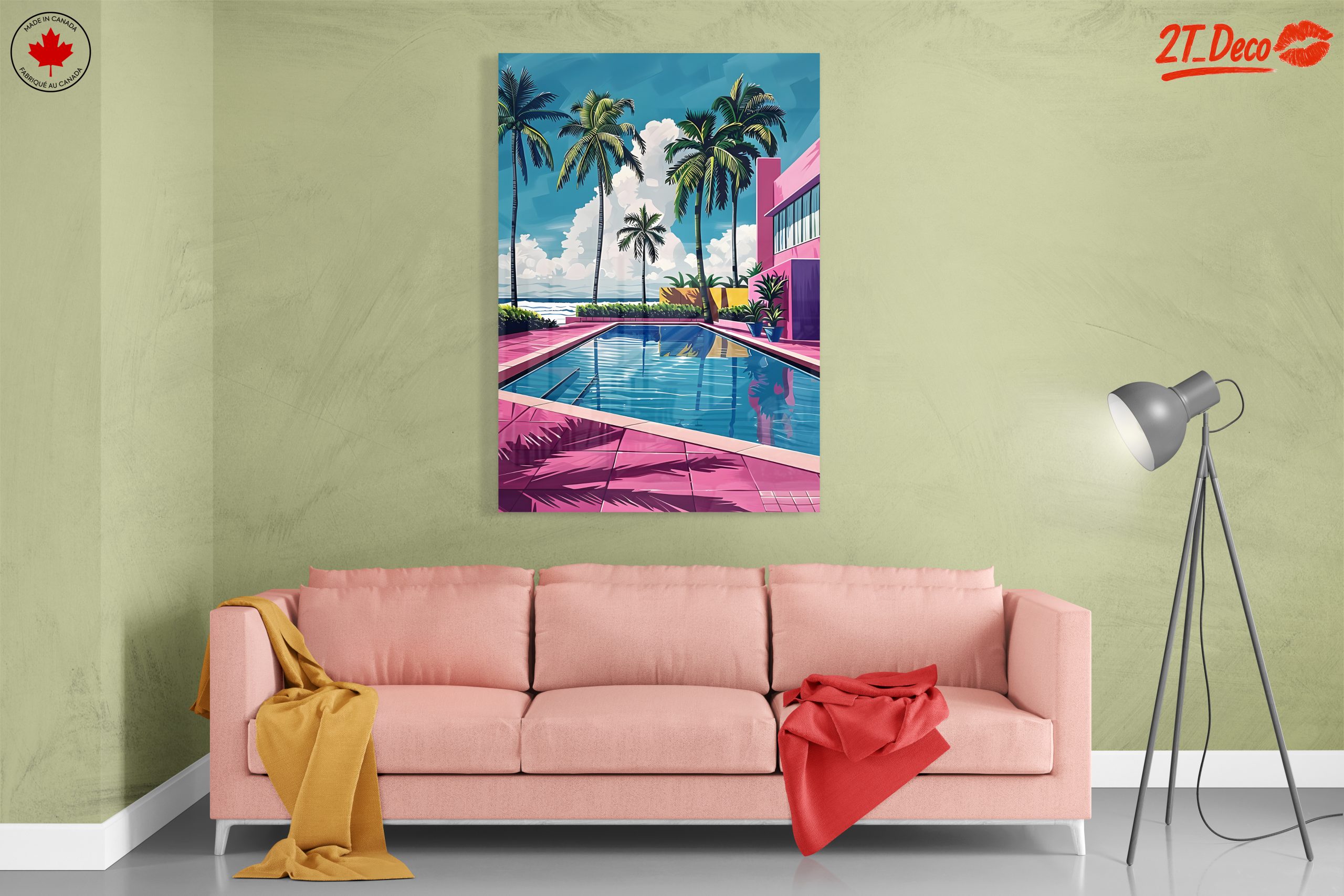 Tropical Poolside Paradise with Palm Trees - Image 7