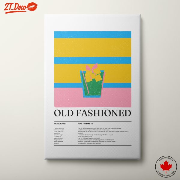 Old Fashioned Cocktail Recipe Art 2