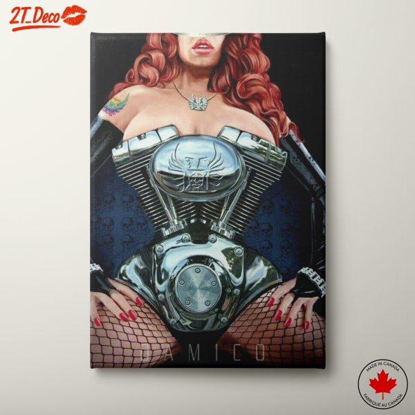 Stylized Character Art with Motorcycle Elements