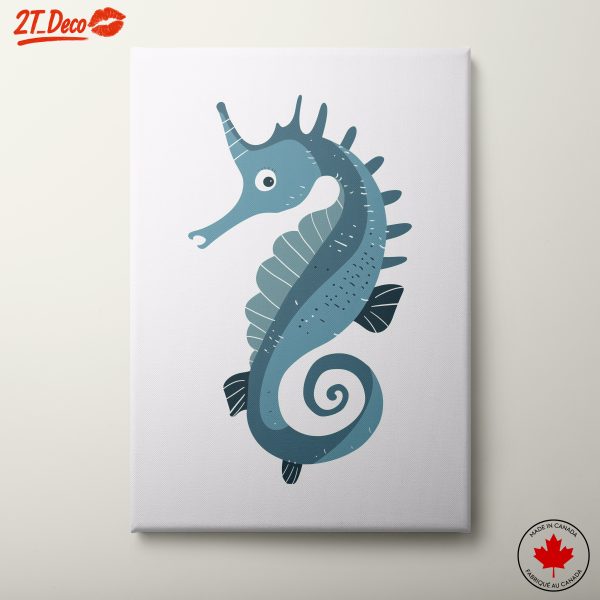 Whimsical Seahorse Art Illustration