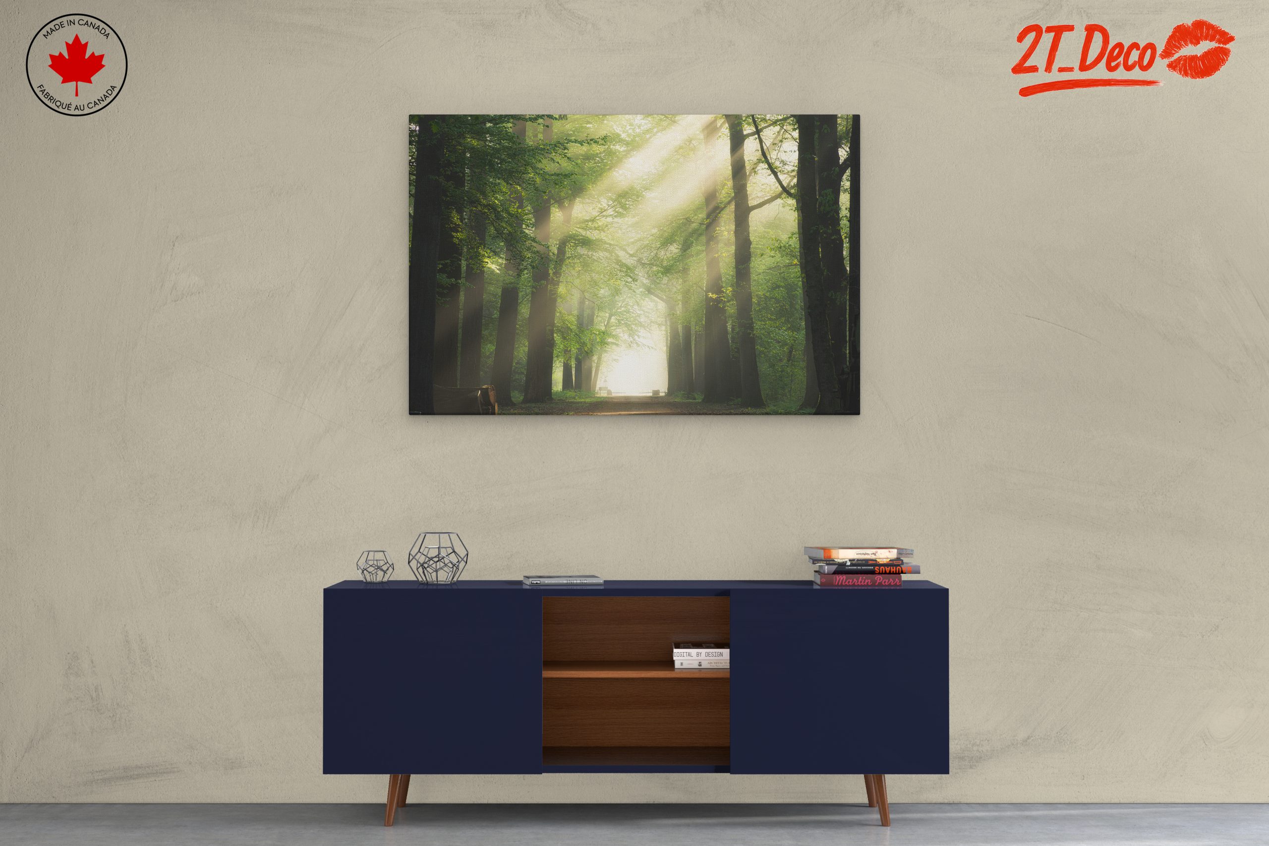Misty Forest Path With Sunlight - Image 3