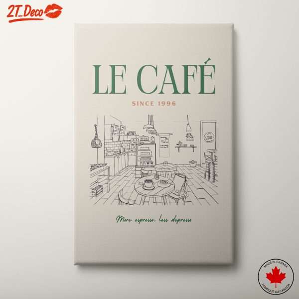 Charming CafΓ© Interior with Coffee and Pastries