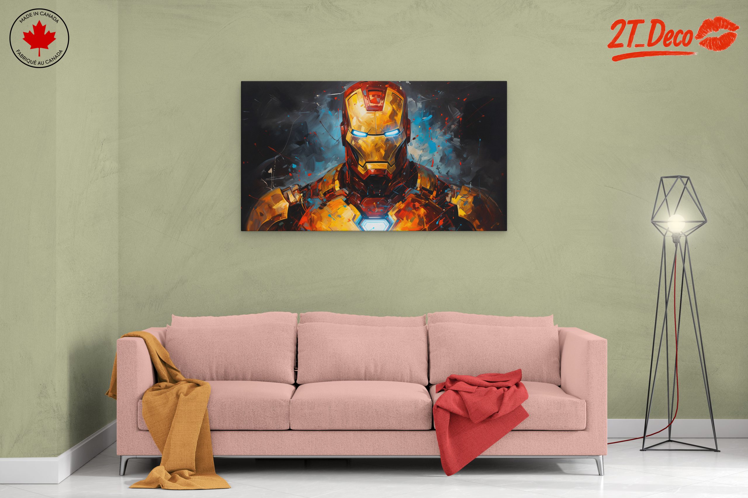 Iron Man Artwork Featuring Bold Colors and Dynamic Style - Image 2