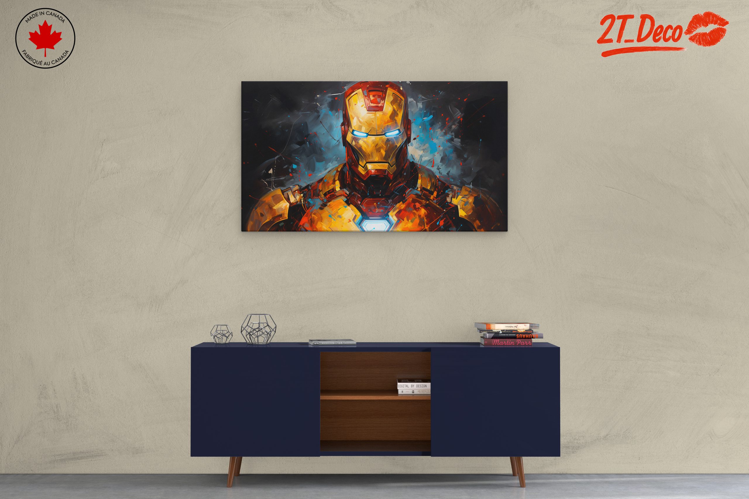 Iron Man Artwork Featuring Bold Colors and Dynamic Style - Image 3