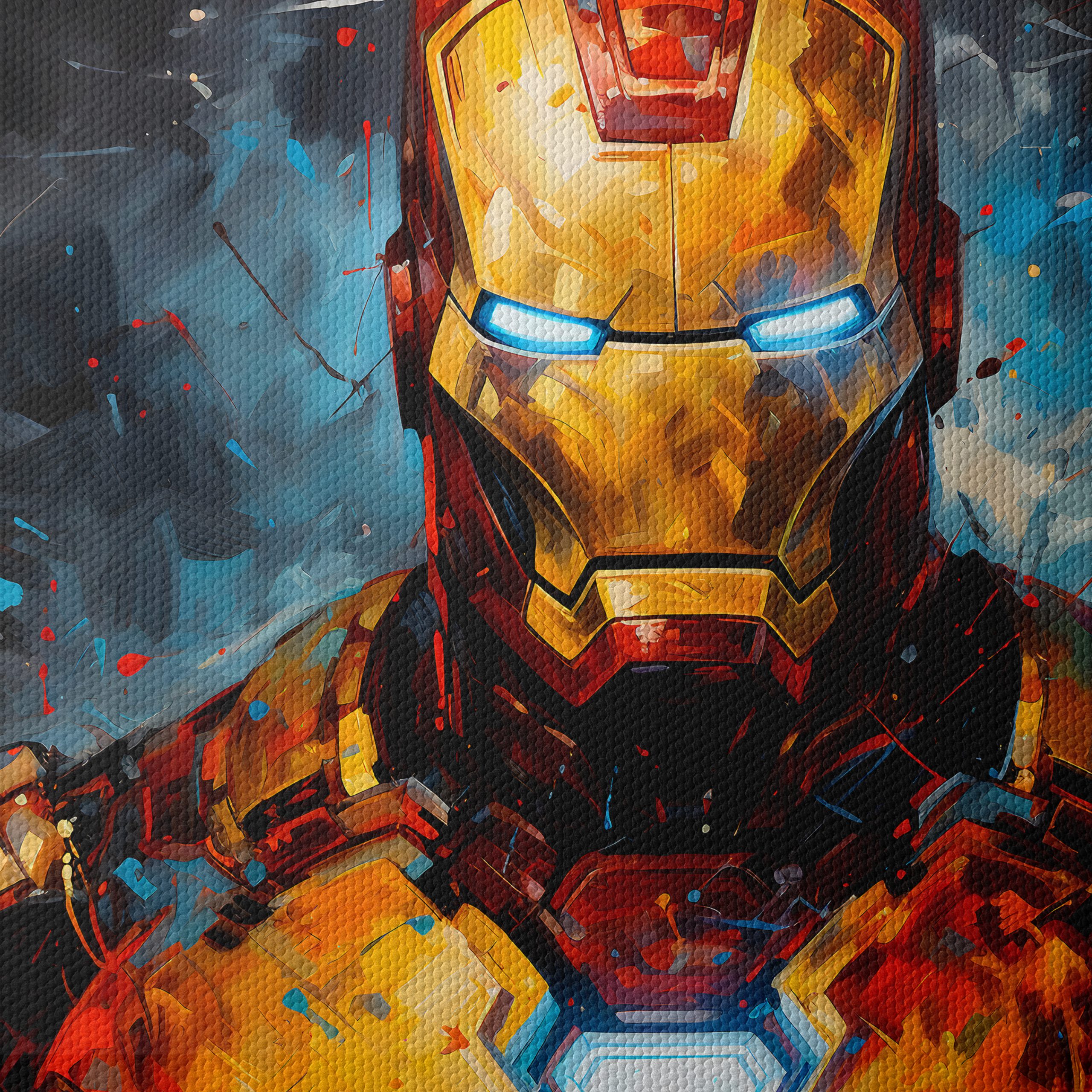 Iron Man Artwork Featuring Bold Colors and Dynamic Style - Image 4