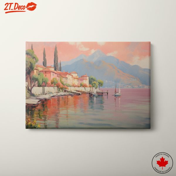 Serene Lakeside Adventure Landscape Artwork