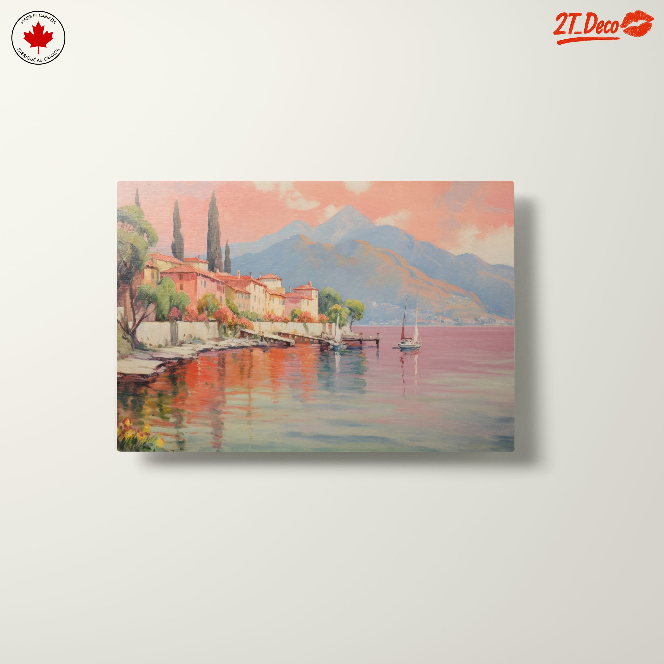 Serene Lakeside Adventure Landscape Artwork - Image 10