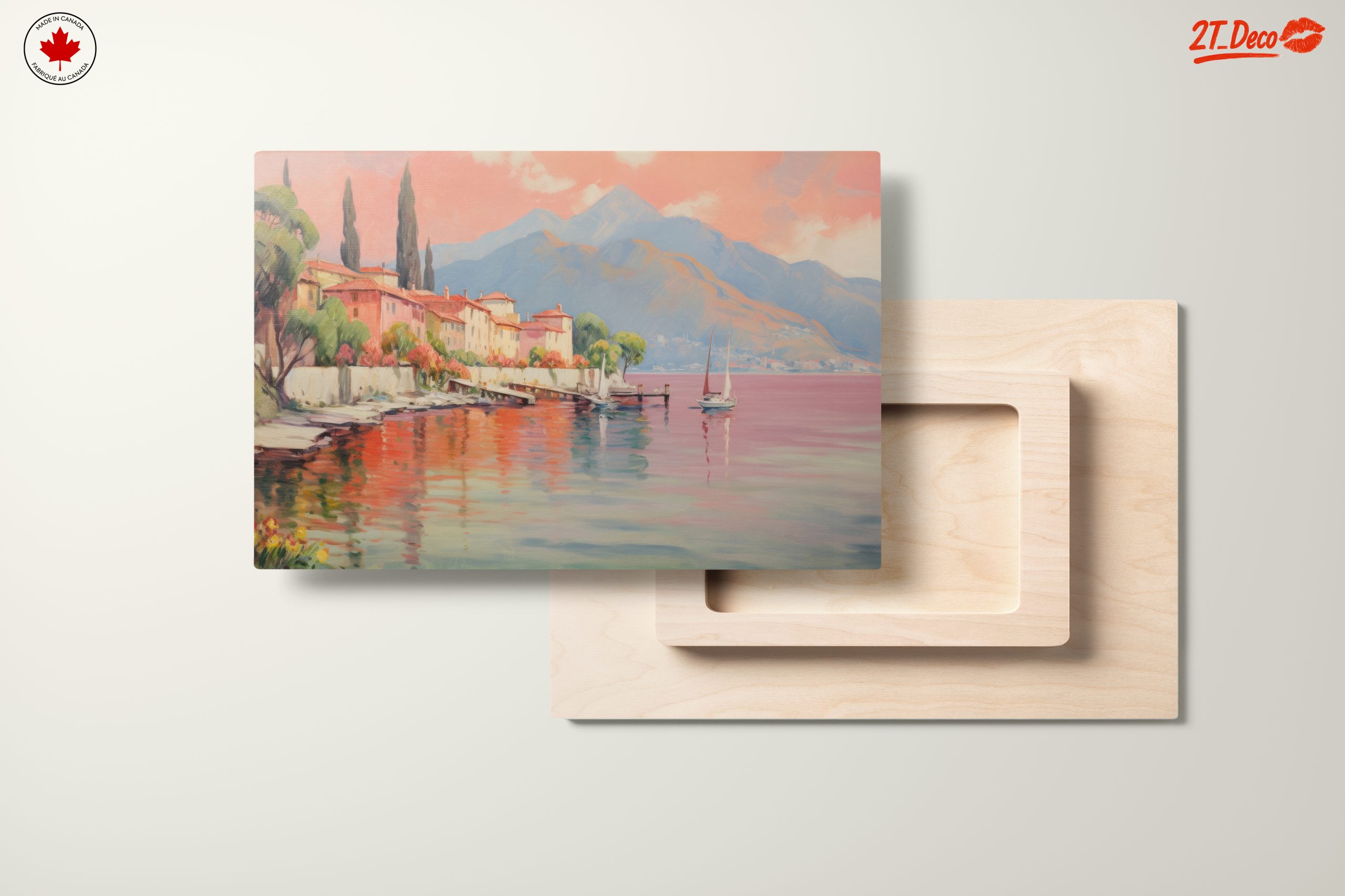 Serene Lakeside Adventure Landscape Artwork - Image 11