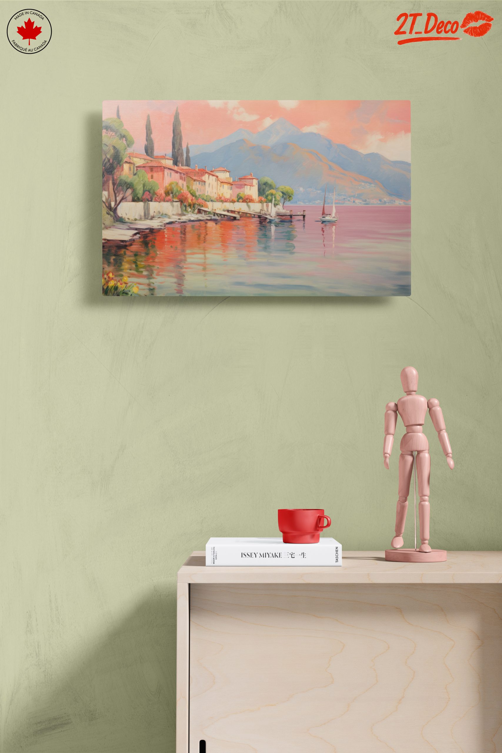 Serene Lakeside Adventure Landscape Artwork - Image 14