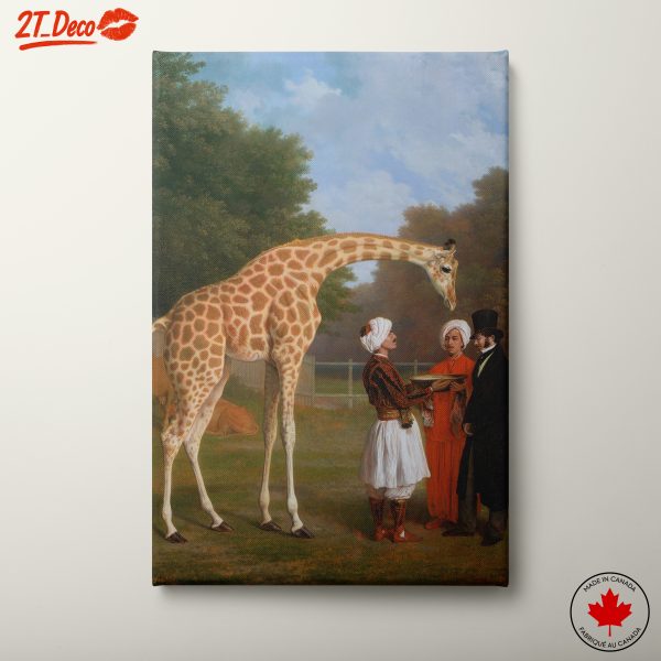 Giraffe Encounter with Historical Figures