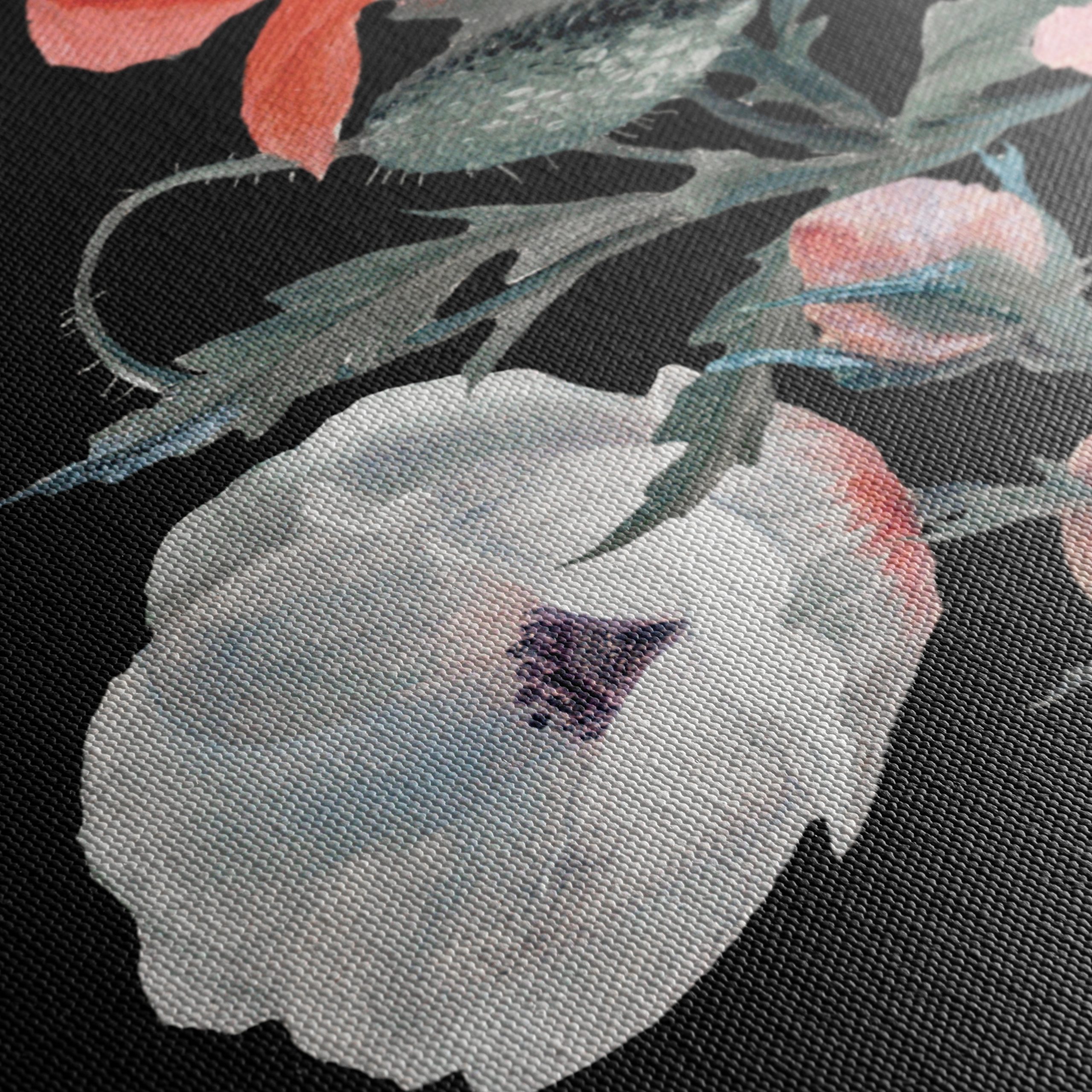 Artistic Floral Design on Black Background - Image 5