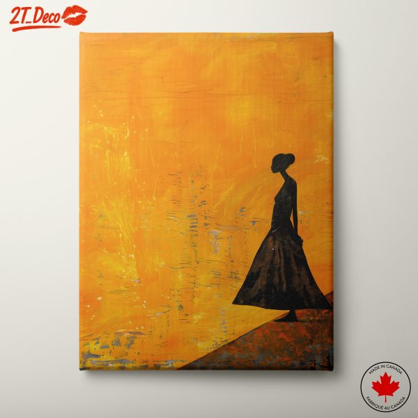 Elegant Silhouette Against Vibrant Background
