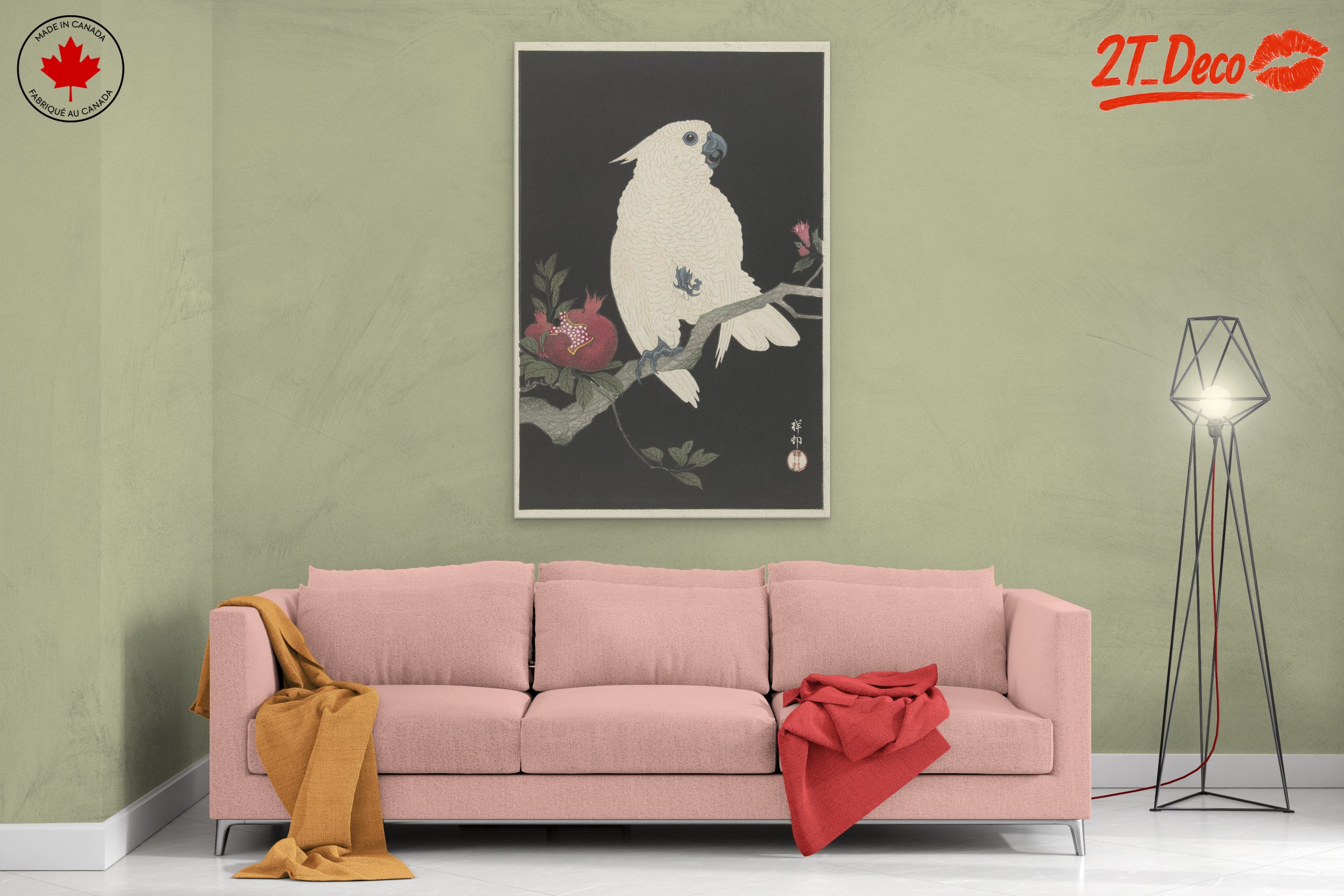 Elegant White Bird on Branch - Image 2