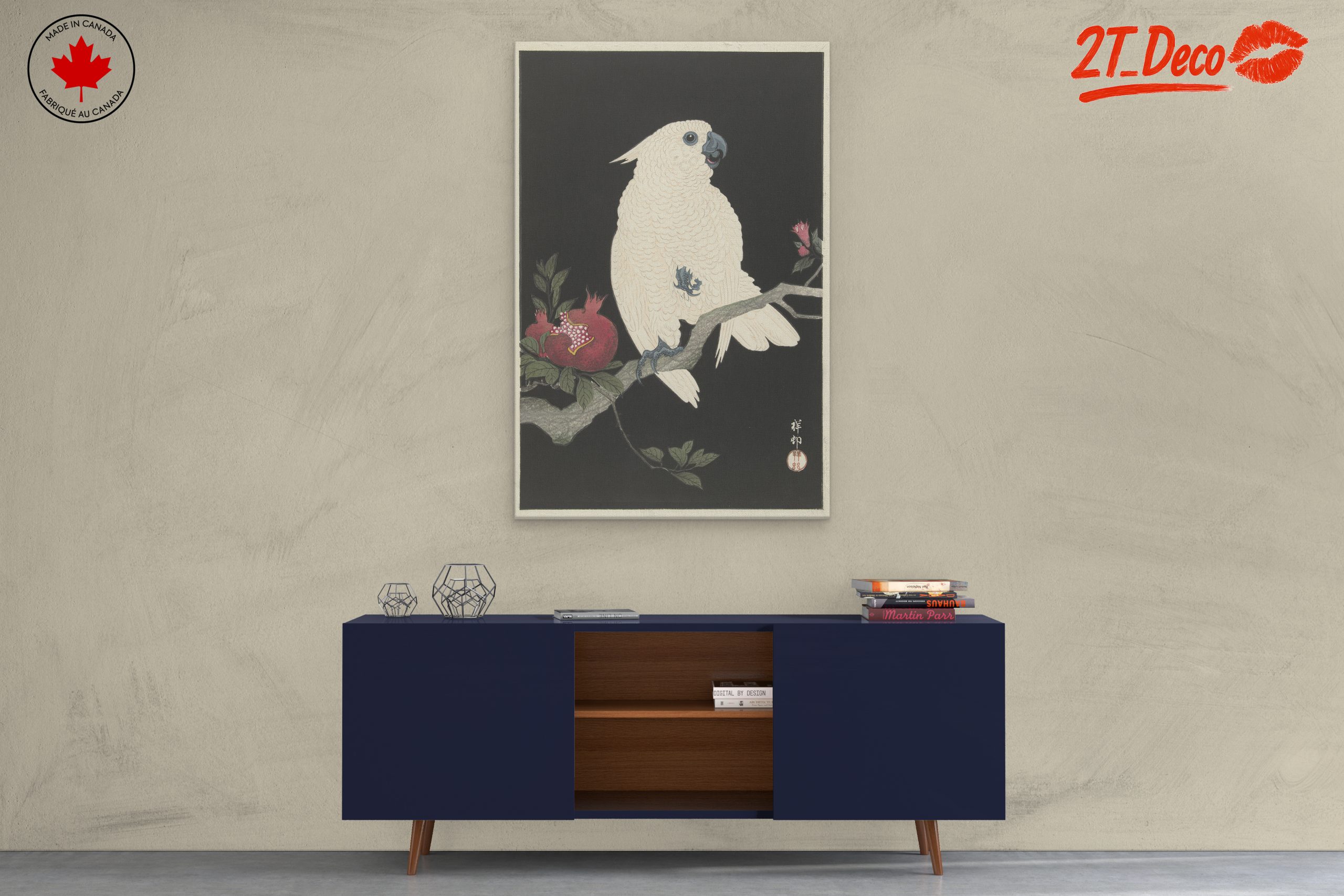 Elegant White Bird on Branch - Image 3