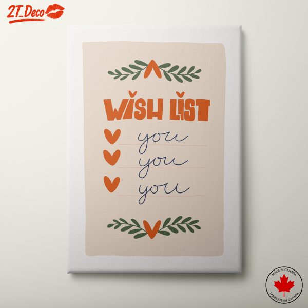 Wish List Inspirational Quote Art