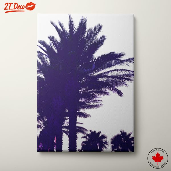 Silhouette of Palm Trees Against a Light Background