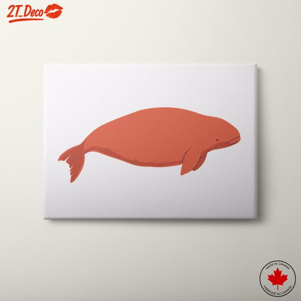 Stylized Red Marine Life Artwork