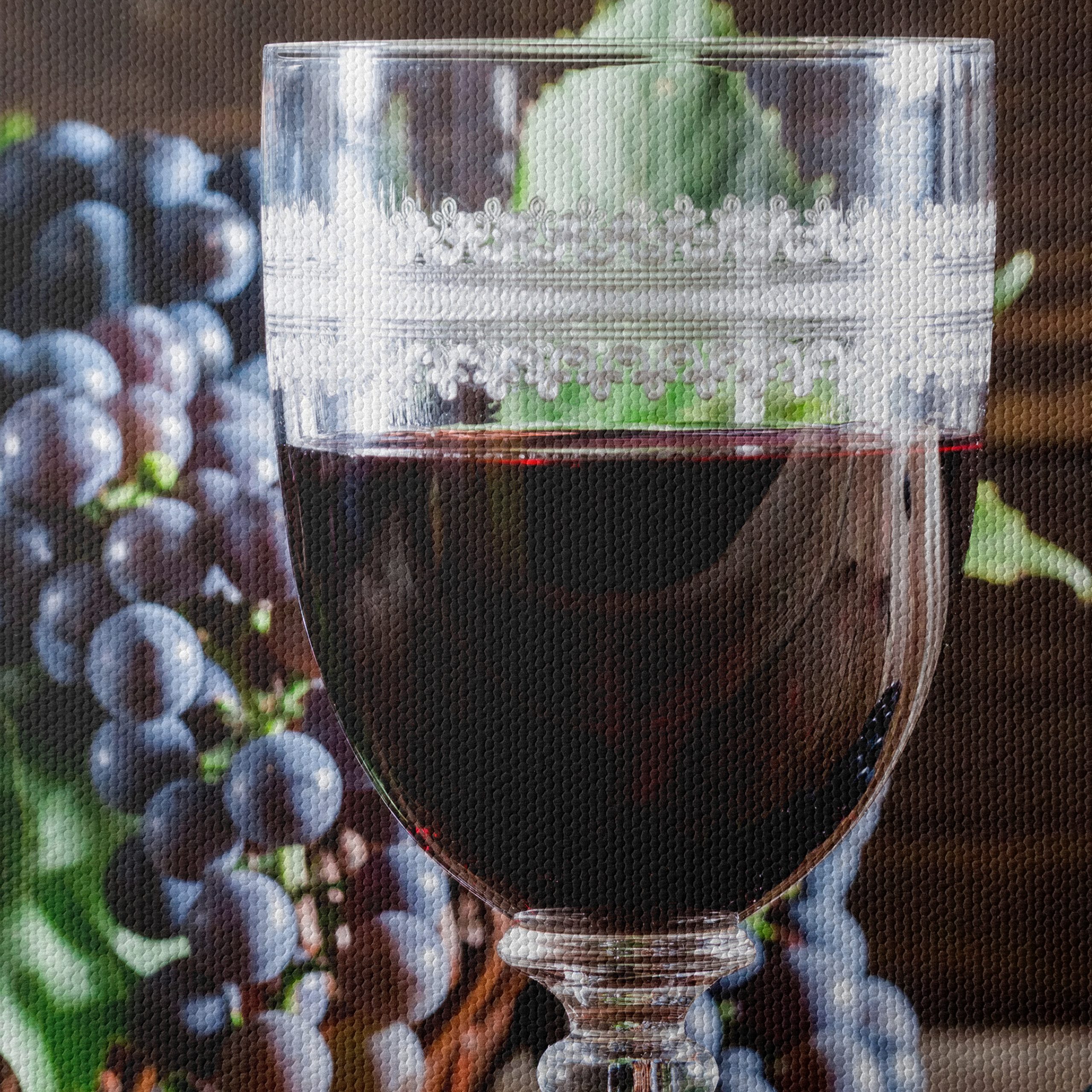 Elegant Wine Still Life with Grapes - Image 4