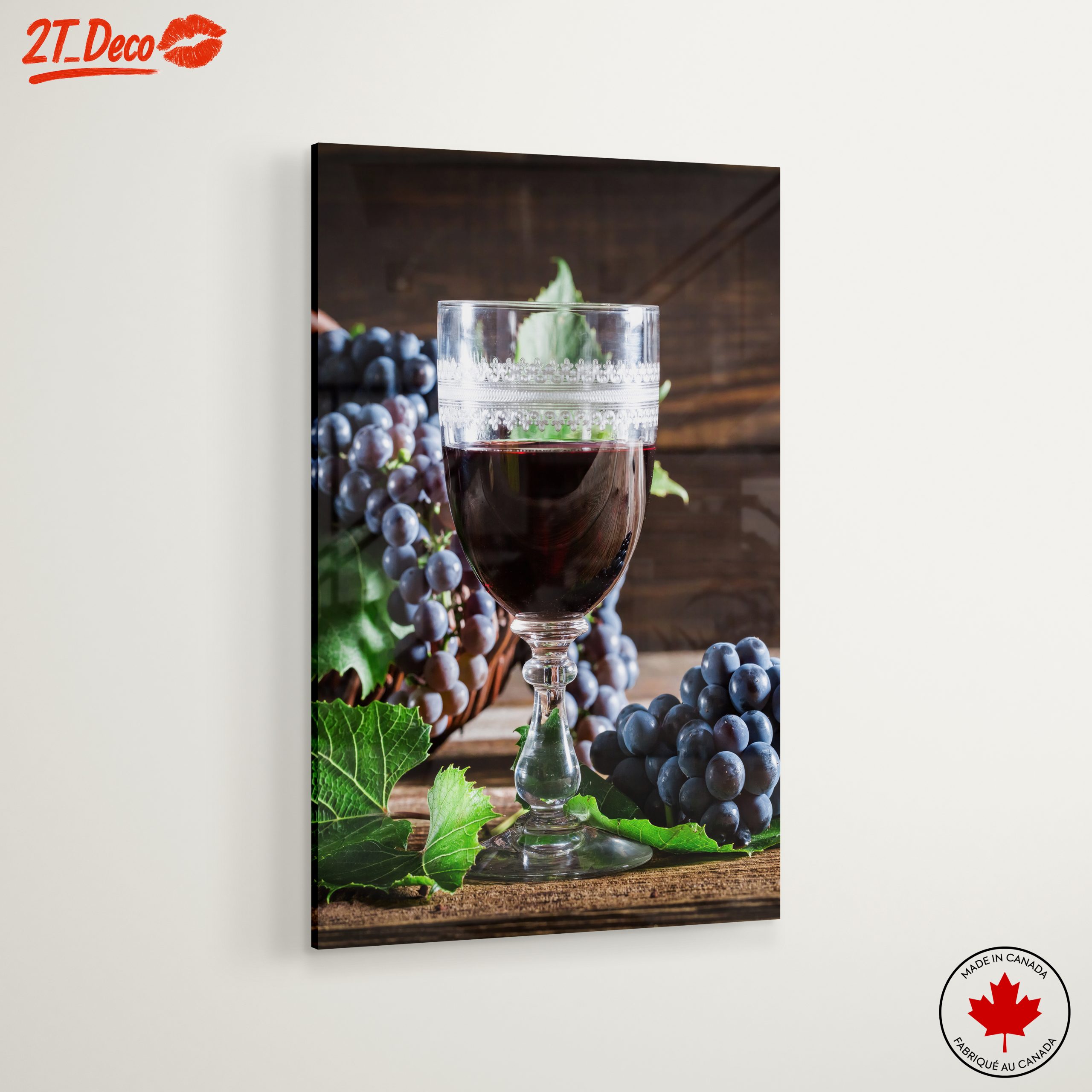 Elegant Wine Still Life with Grapes - Image 6