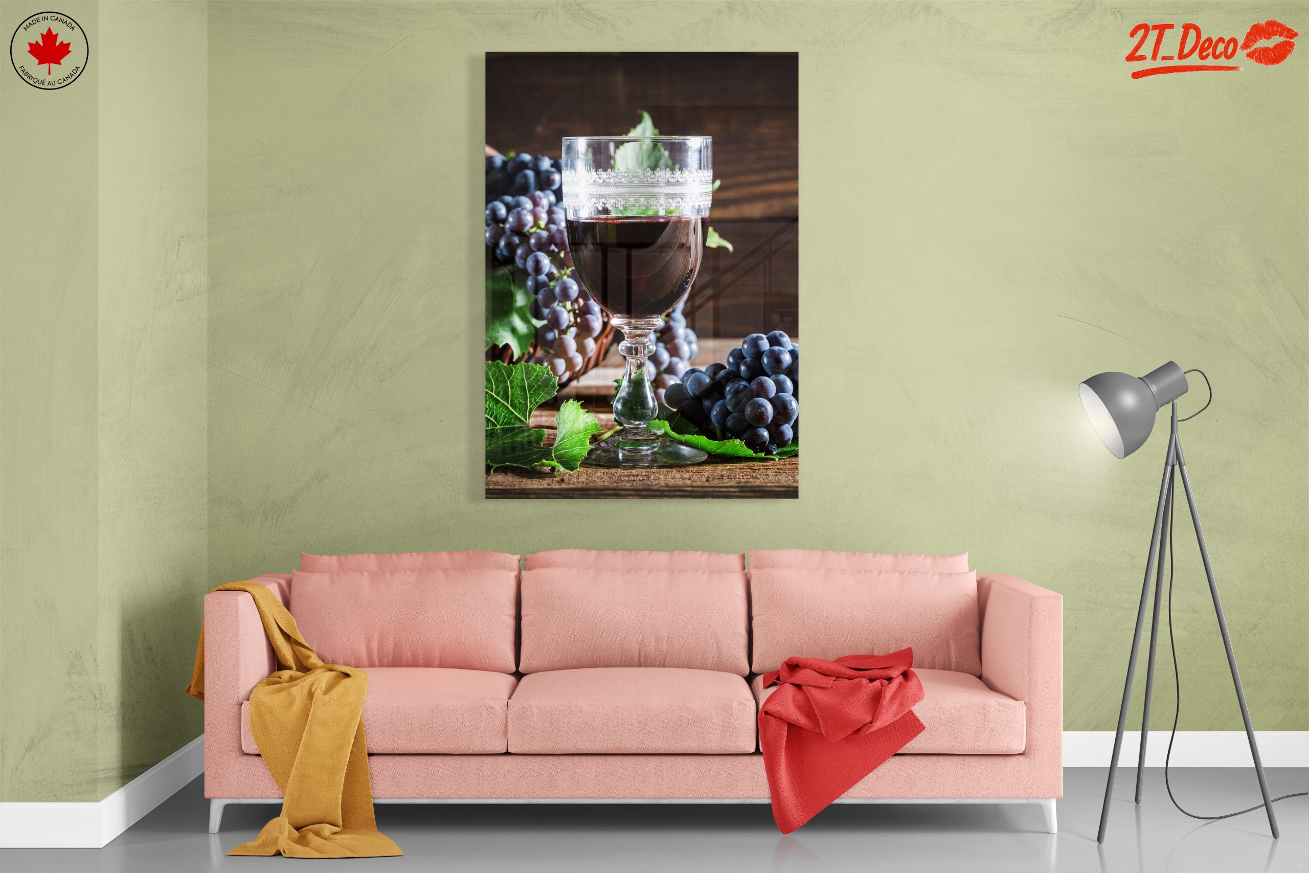 Elegant Wine Still Life with Grapes - Image 7