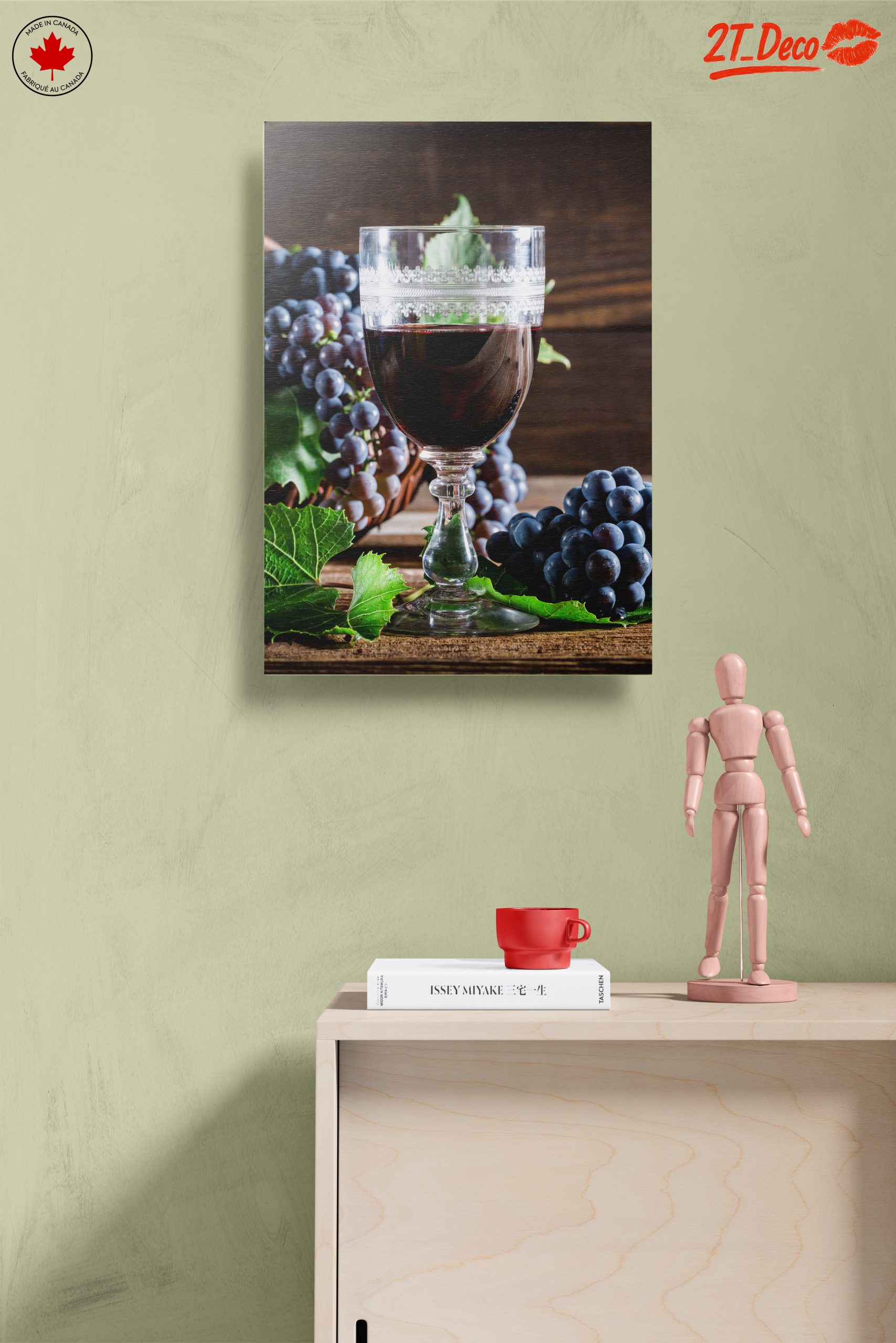 Elegant Wine Still Life with Grapes - Image 14