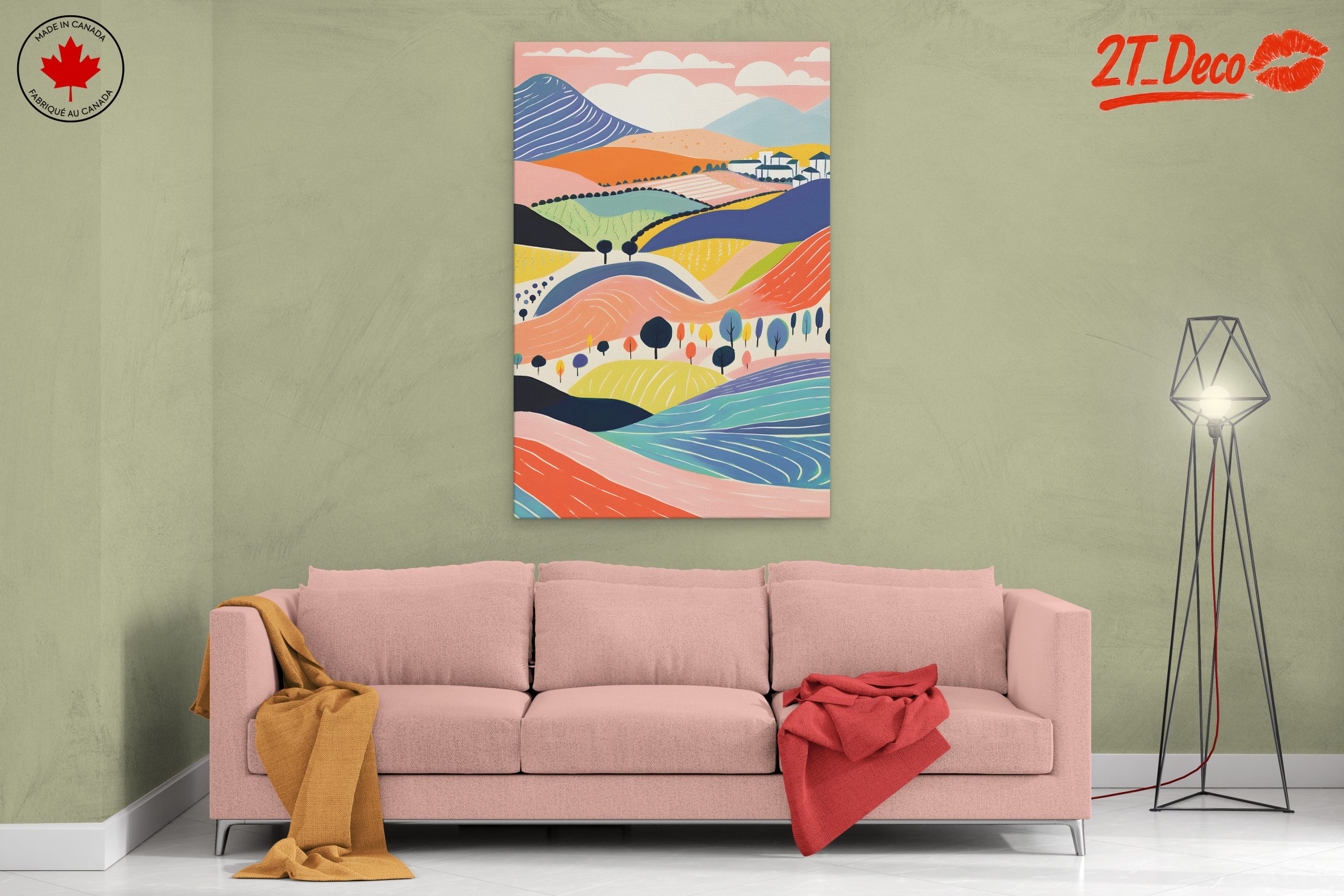 Vibrant Playful Abstract Landscape Art 2 - Image 2