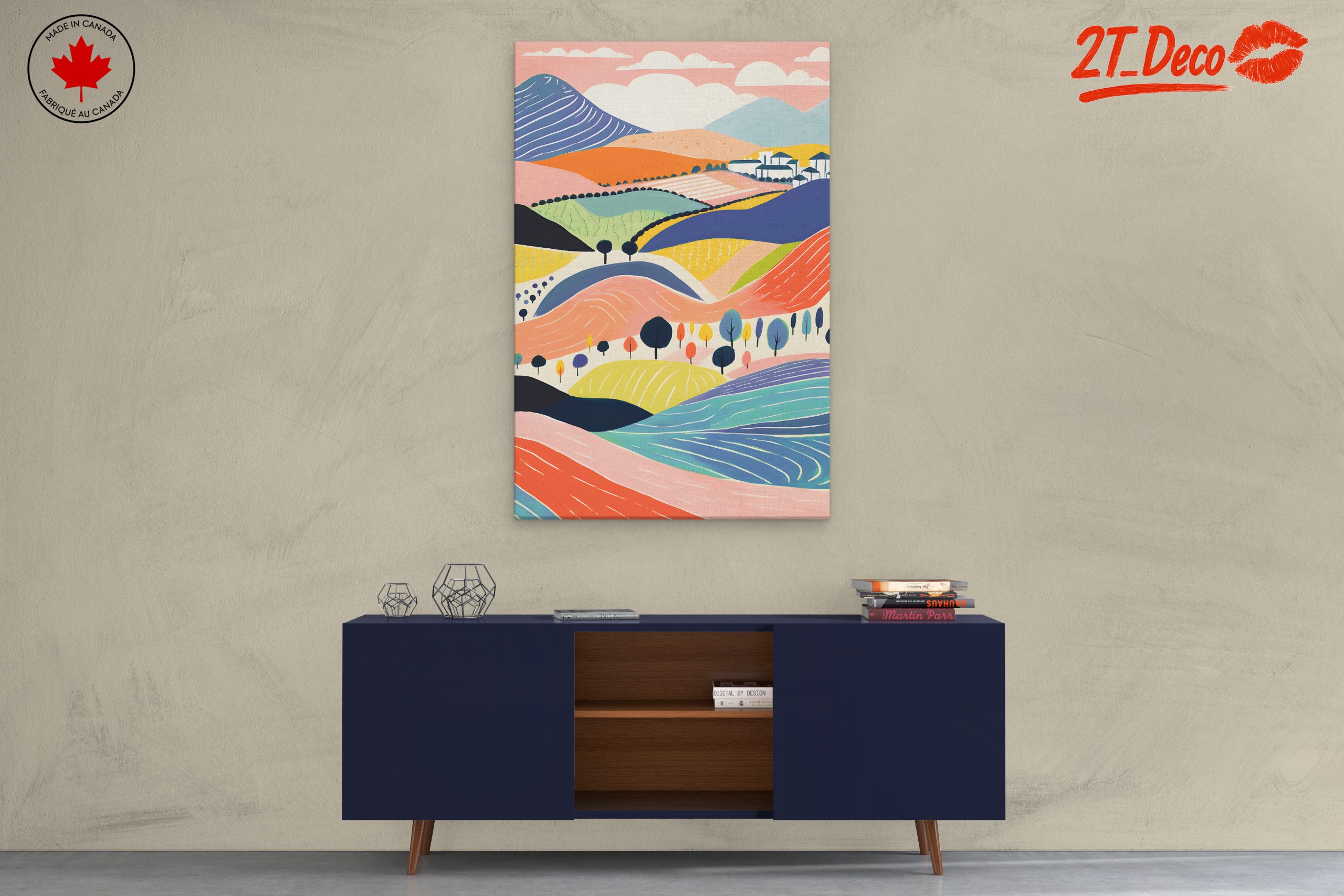 Vibrant Playful Abstract Landscape Art 2 - Image 3