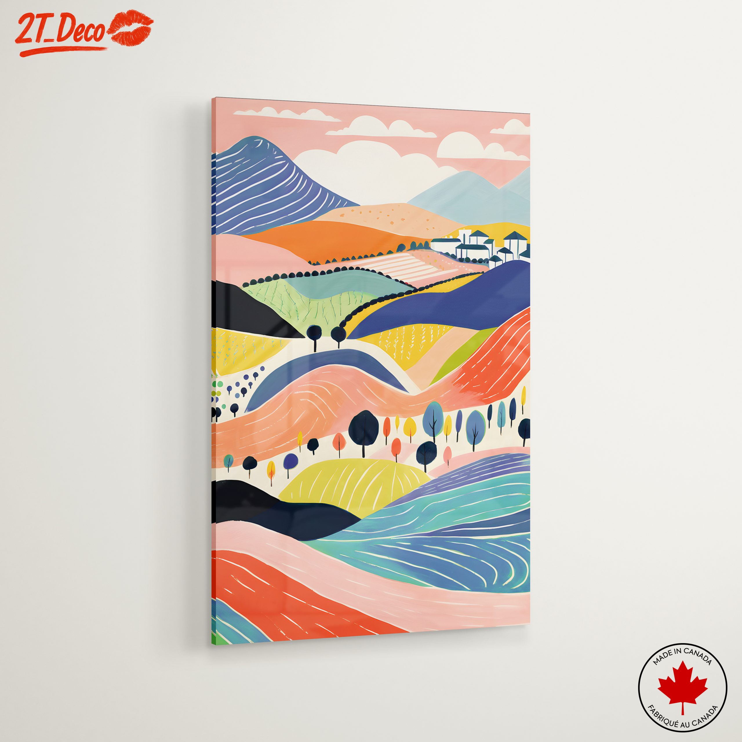 Vibrant Playful Abstract Landscape Art 2 - Image 6