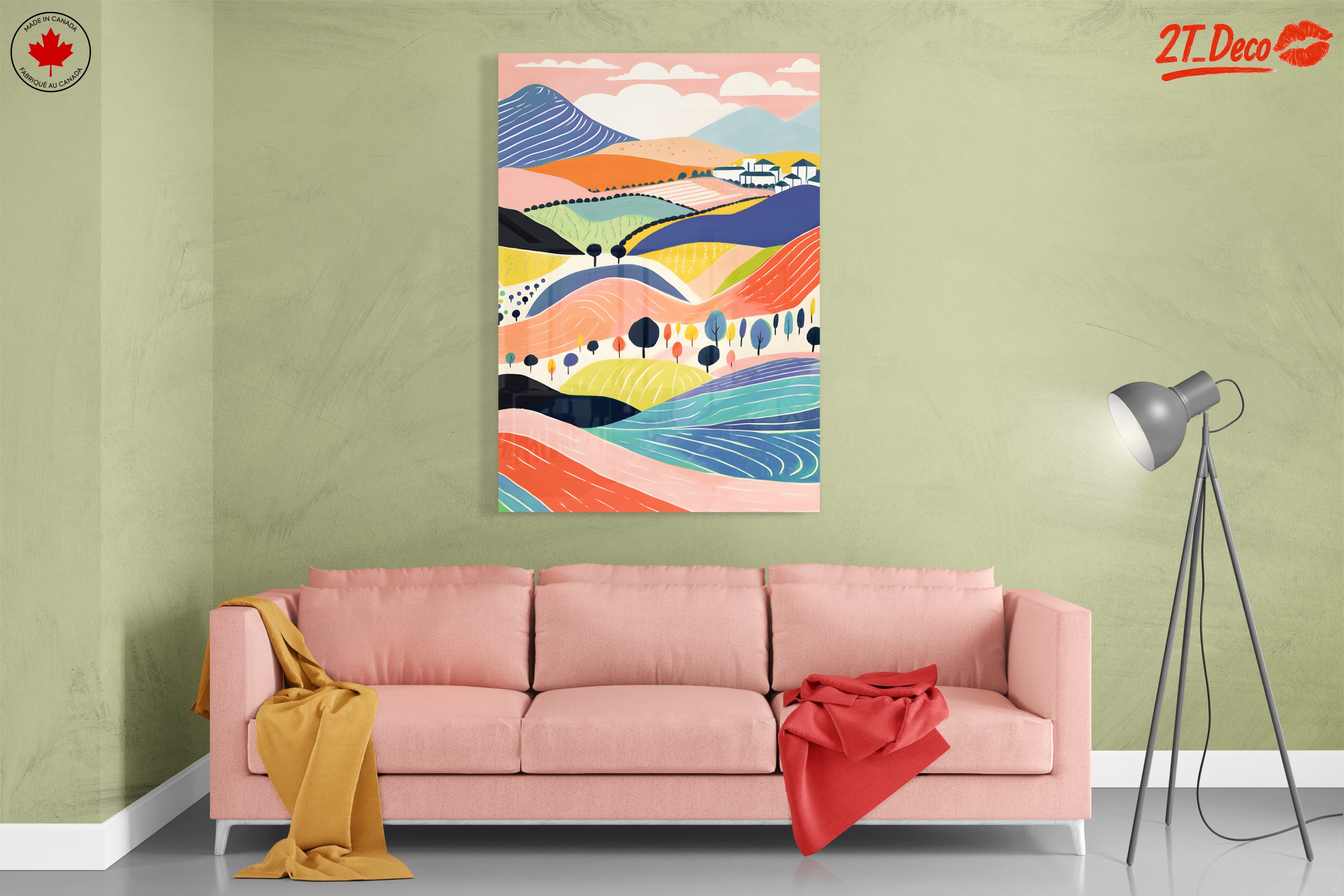 Vibrant Playful Abstract Landscape Art 2 - Image 7