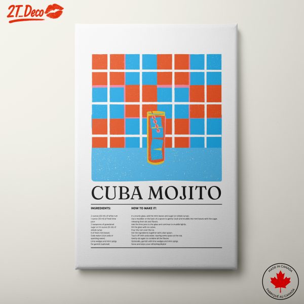 Vibrant Cuba Mojito Recipe Art