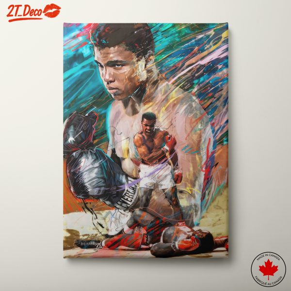 Dynamic Contemporary Character Artwork Featuring Boxing Legend