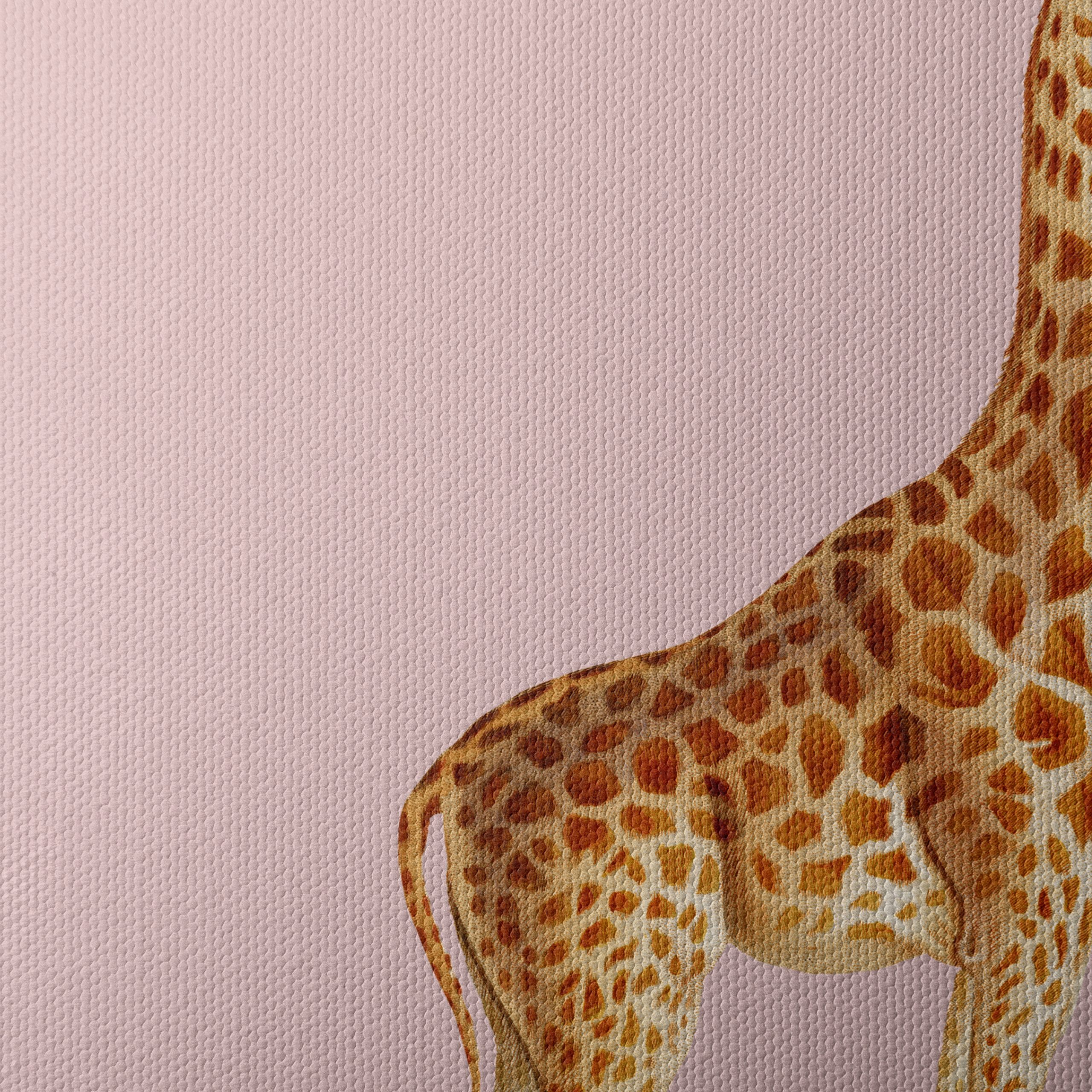 Cute Giraffe Illustration on Pink Background - Image 4