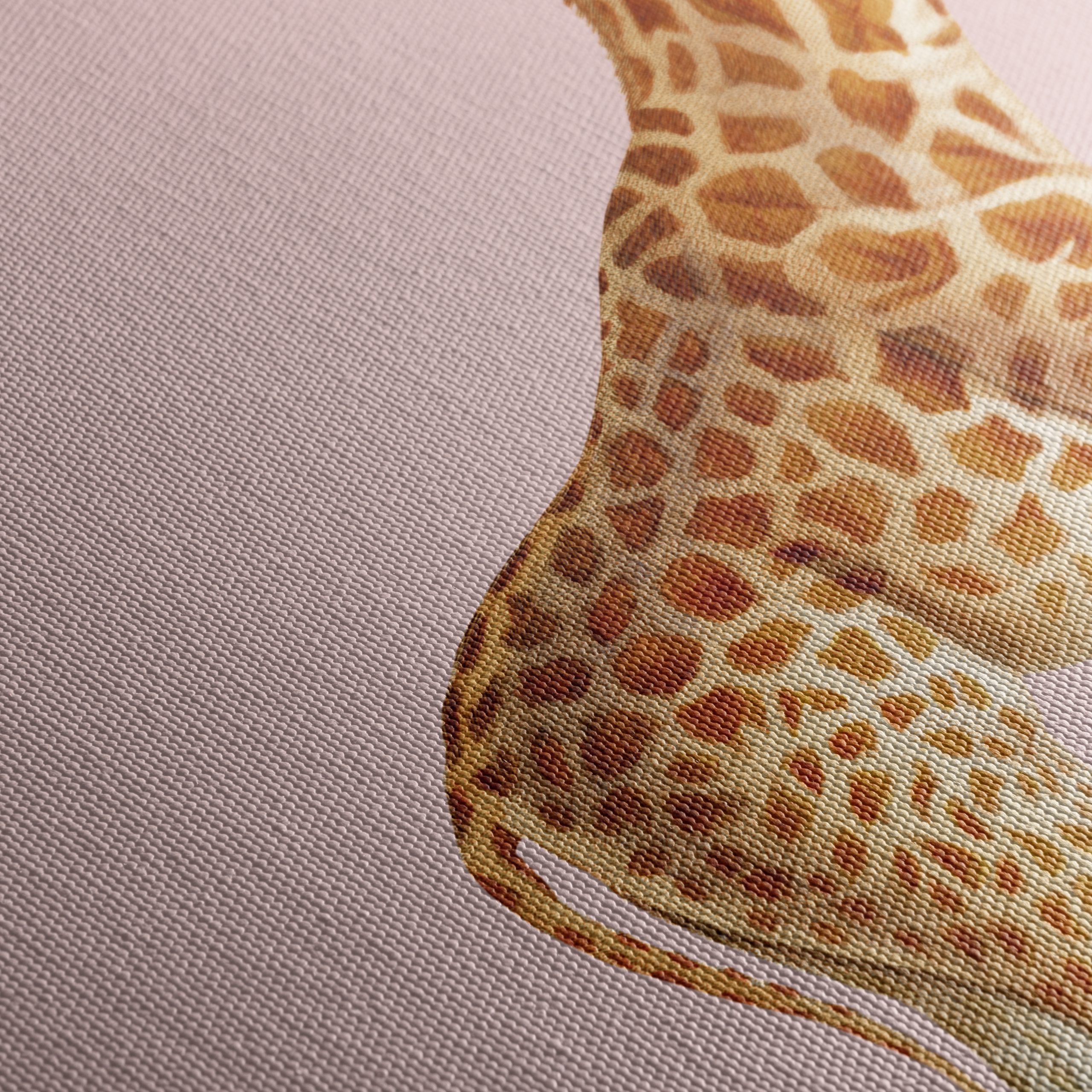 Cute Giraffe Illustration on Pink Background - Image 5