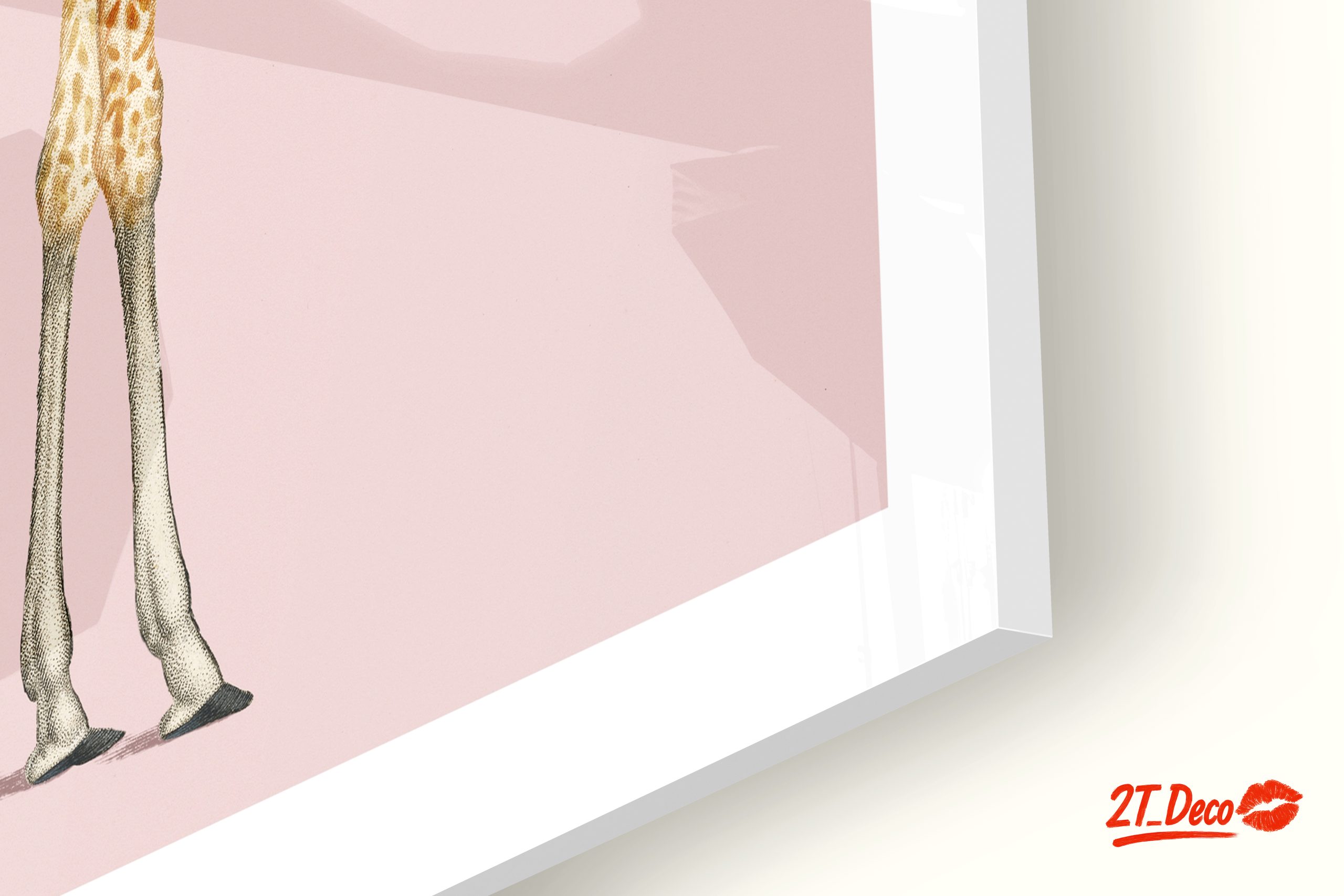 Cute Giraffe Illustration on Pink Background - Image 9