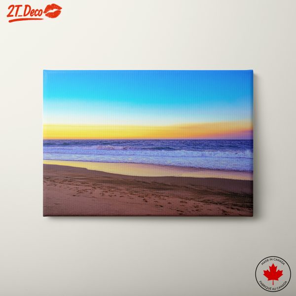 Vibrant Beach Sunset Over Water