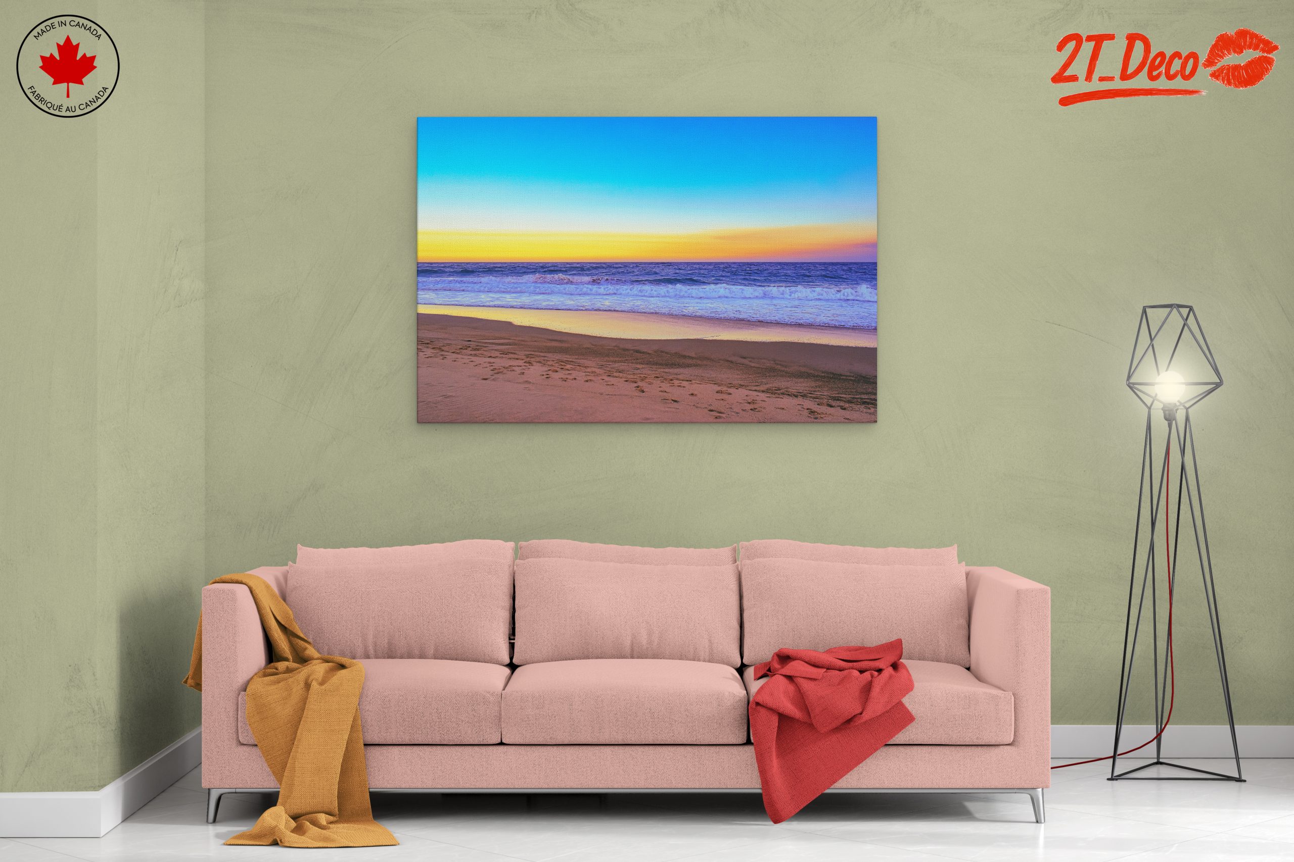 Vibrant Beach Sunset Over Water - Image 2