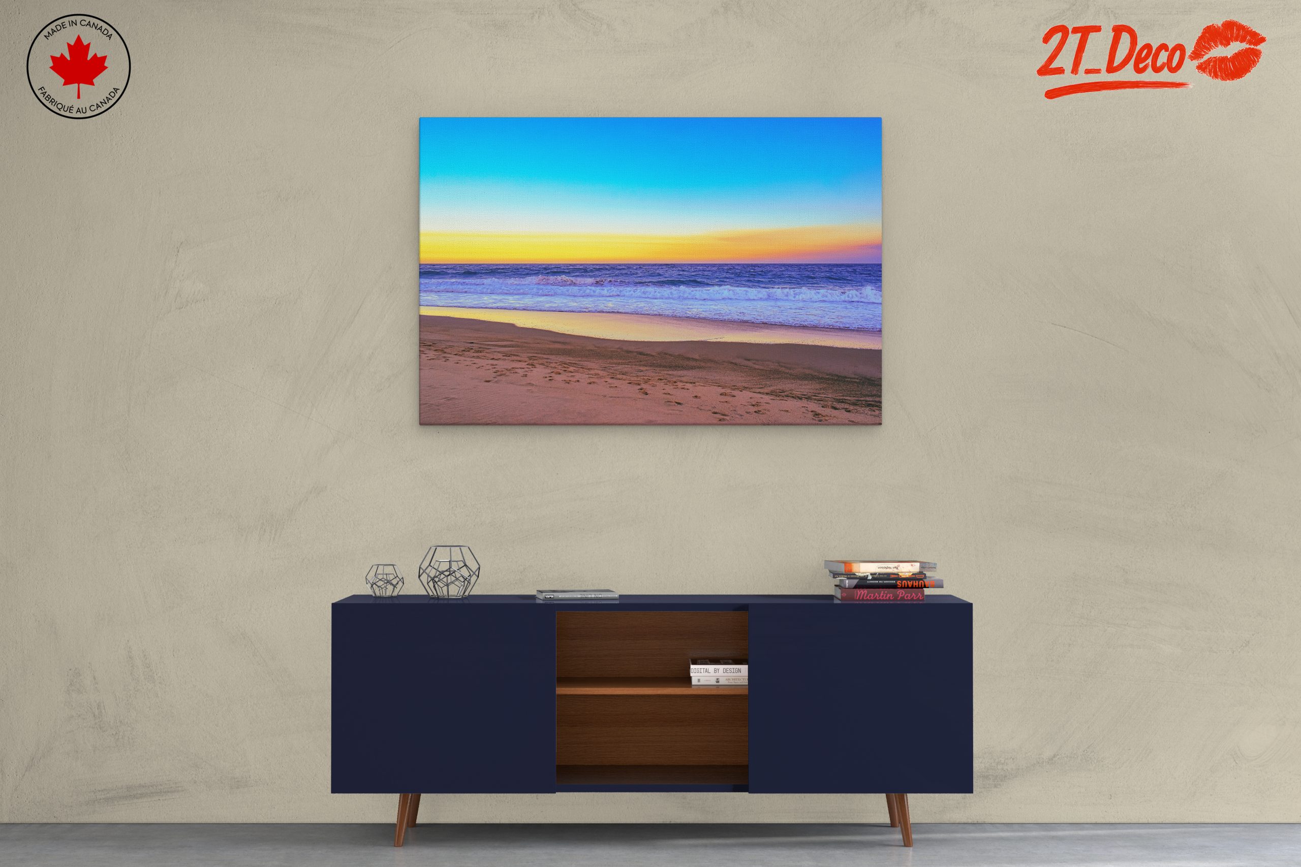 Vibrant Beach Sunset Over Water - Image 3
