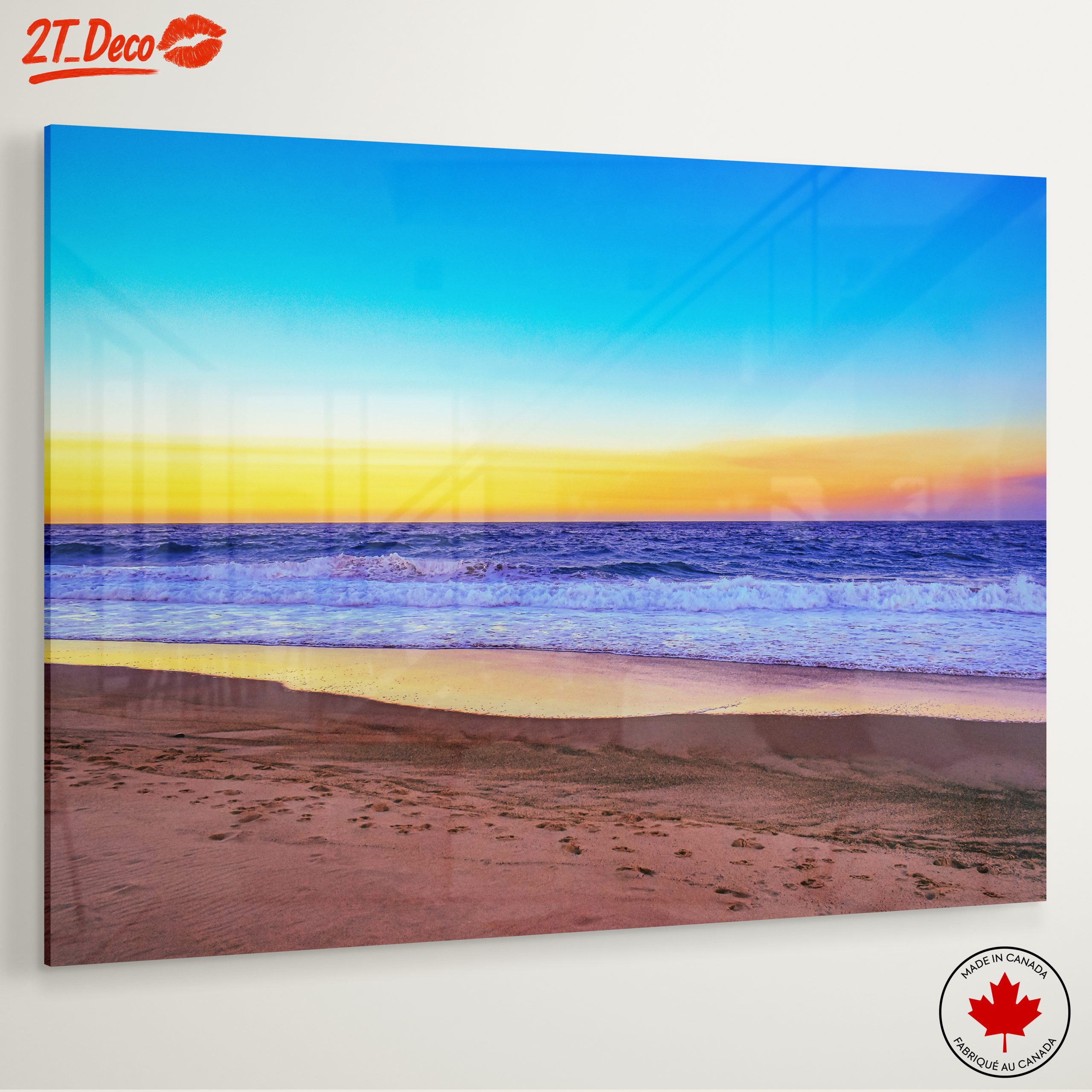 Vibrant Beach Sunset Over Water - Image 6
