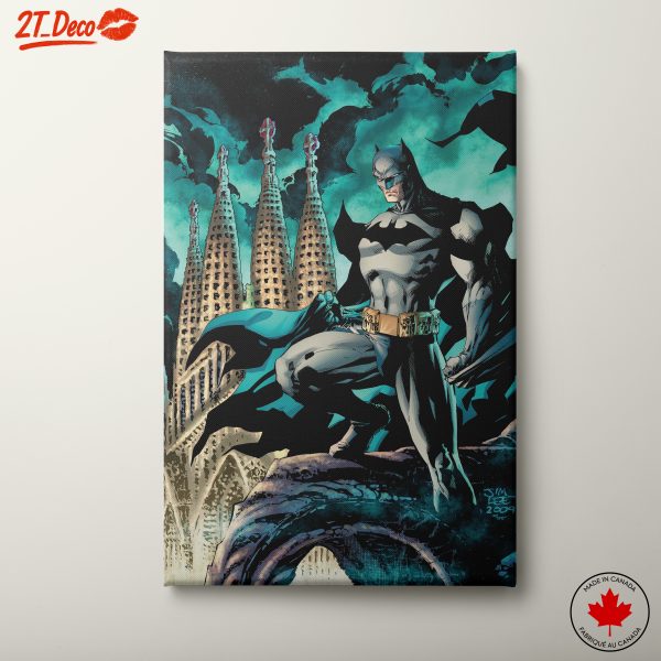 Batman Art Depicting Gothic Architecture