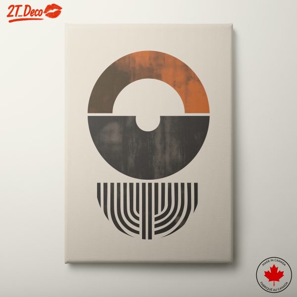 Geometric Abstract Wall Art in Earth Tones