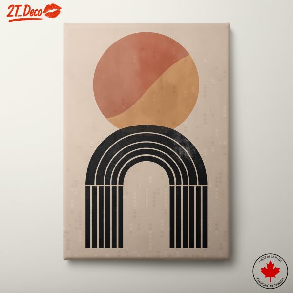 Geometric Abstract Art with Earth Tones